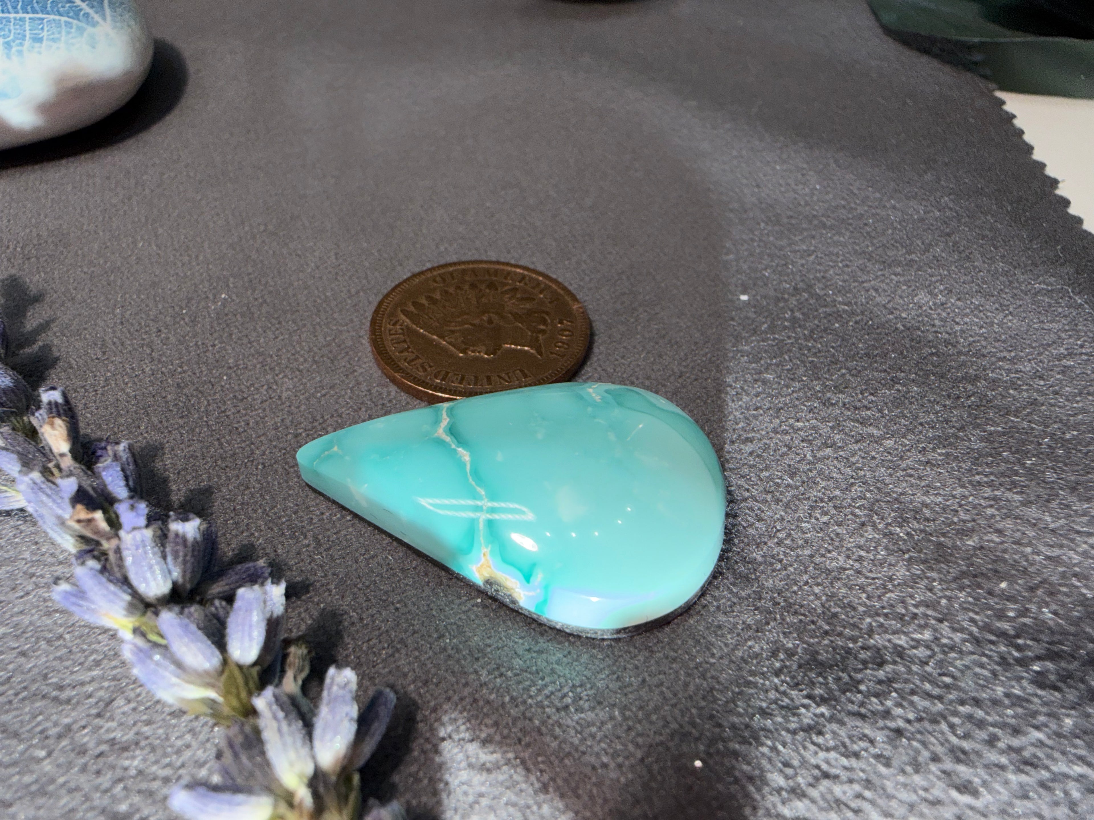 Tear Drop Fox Turquoise Cabochon!! This is the one!!