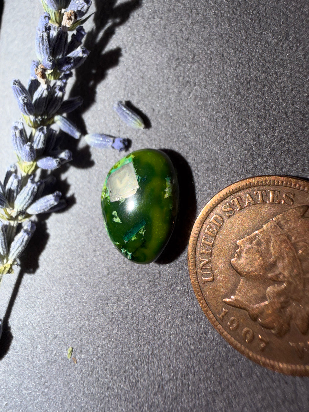 Did you see the Pyrite Inclusion in this one?   Sonoran Rio Verde Cabochon!