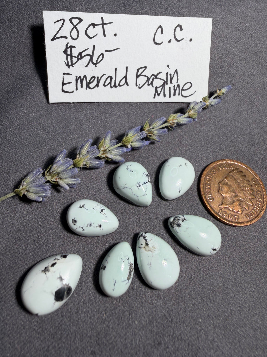 Lot of Emerald Basin Mine - Variscite  28cts. On Sale!