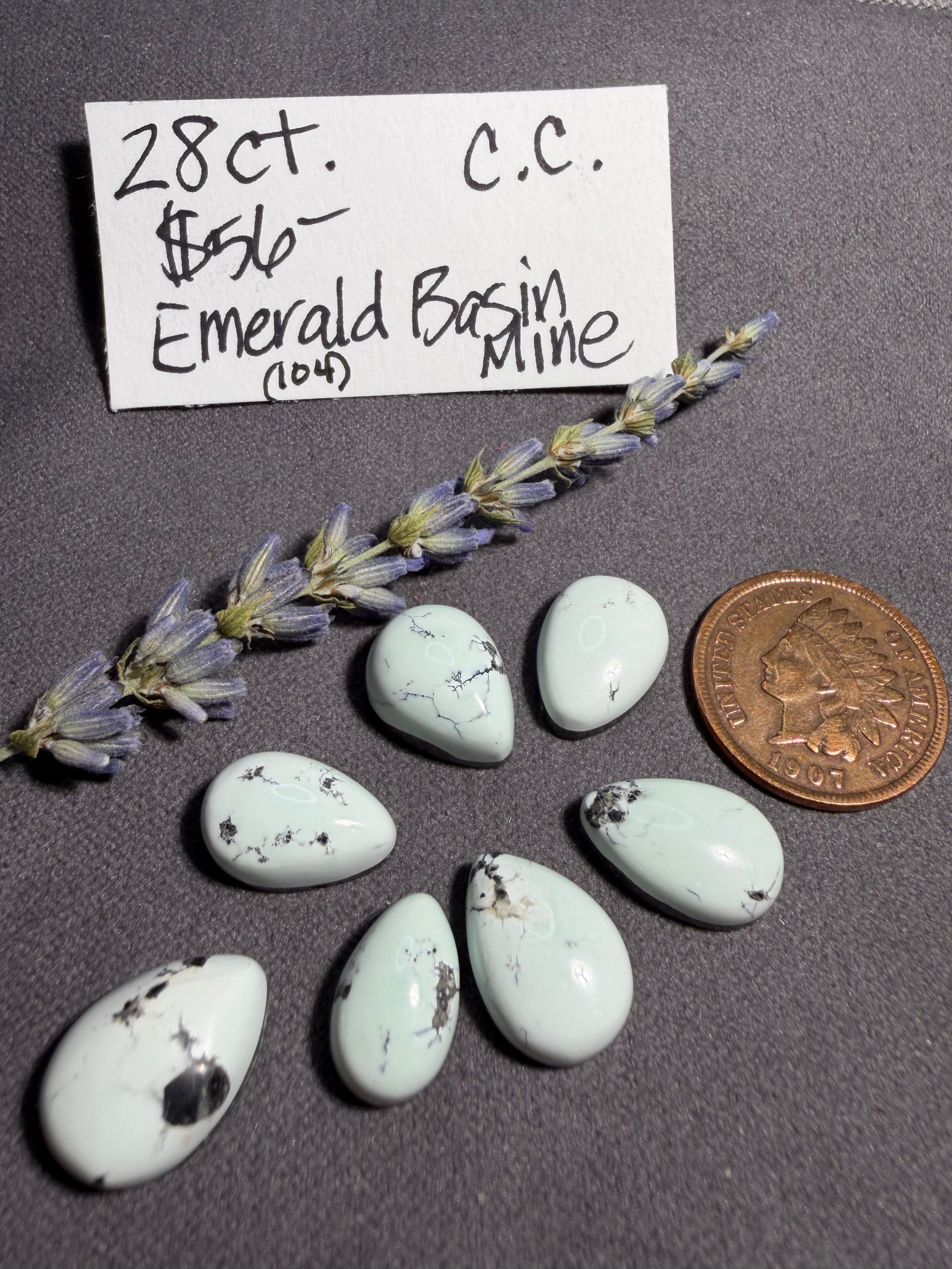 Lot of Emerald Basin Mine - Variscite  28cts. On Sale!
