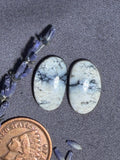 Beautiful Pair of Natural White River Variscite Cabs for Earrings!