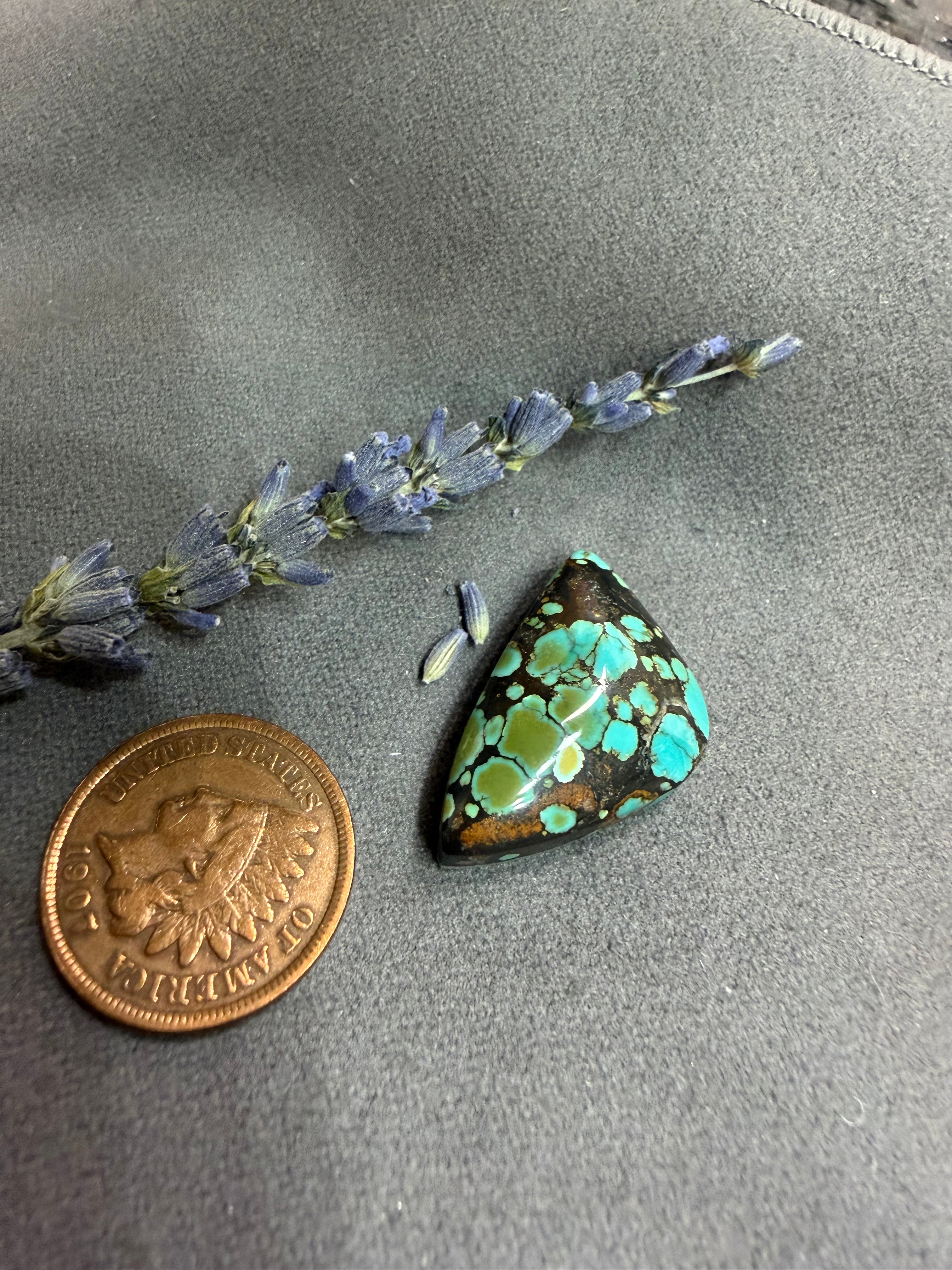 PolyChrome Qingu Turquoise  Chunky Cabochon! On Sale!
