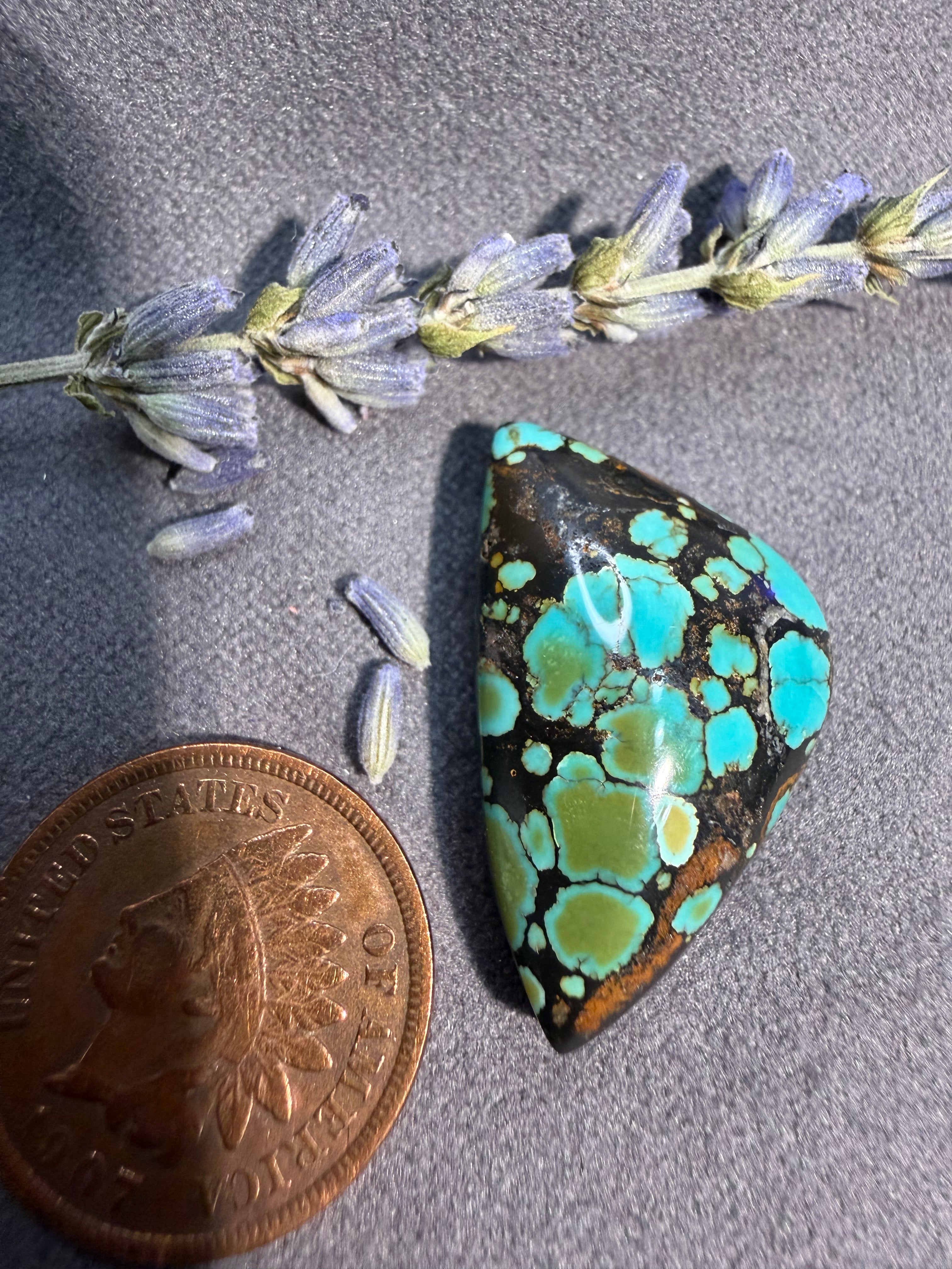 PolyChrome Qingu Turquoise  Chunky Cabochon! On Sale!