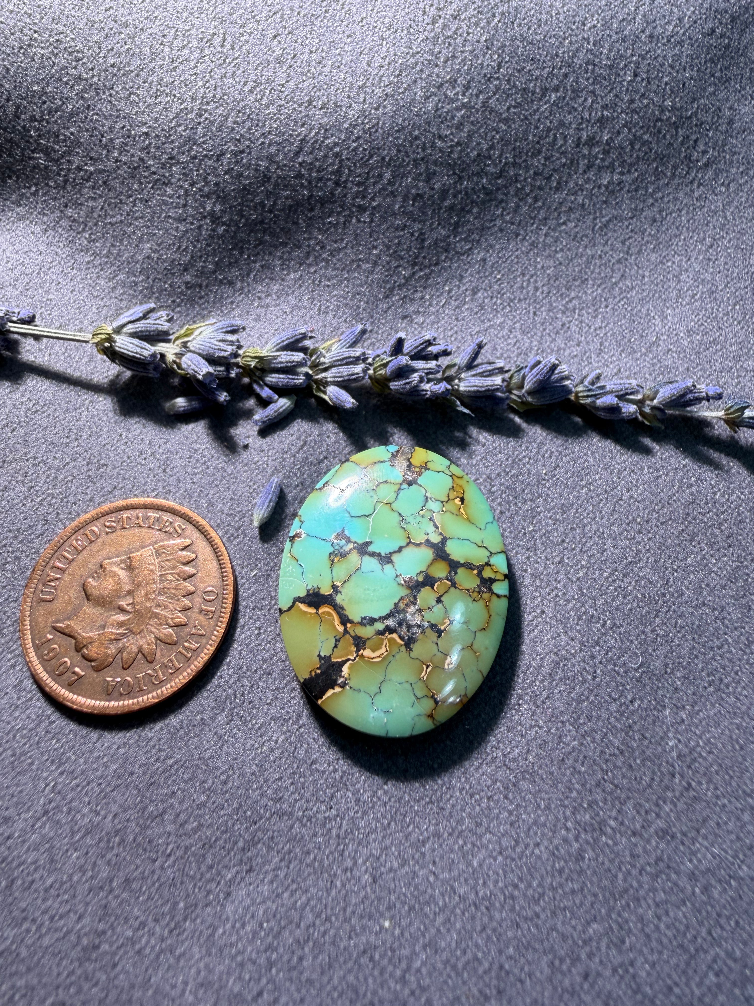 Magical Hubei Turquoise Cabochon! On Sale!
