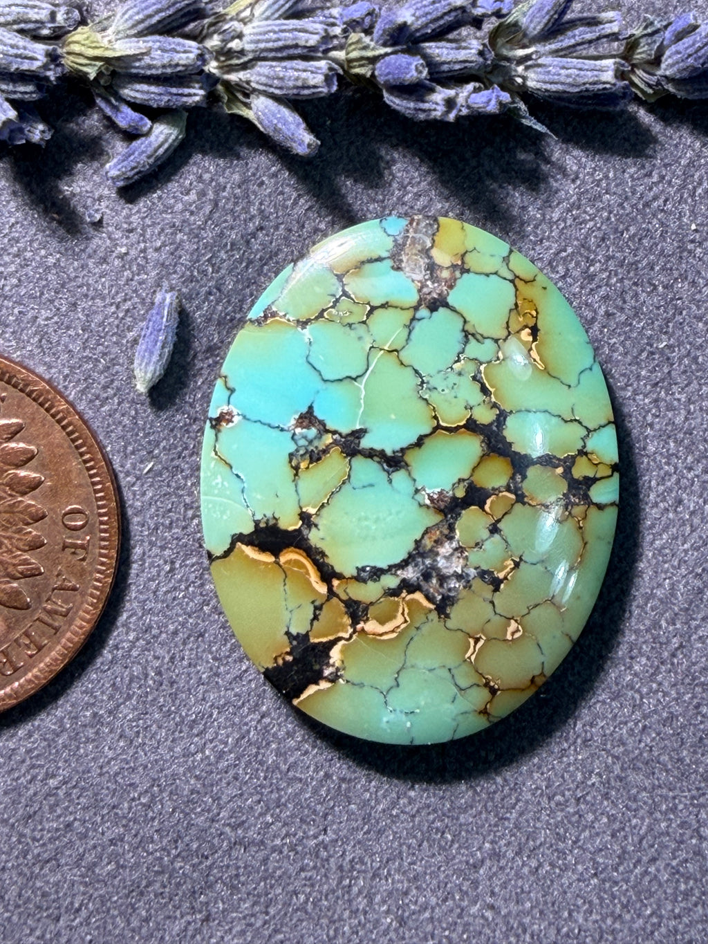 Magical Hubei Turquoise Cabochon! On Sale!