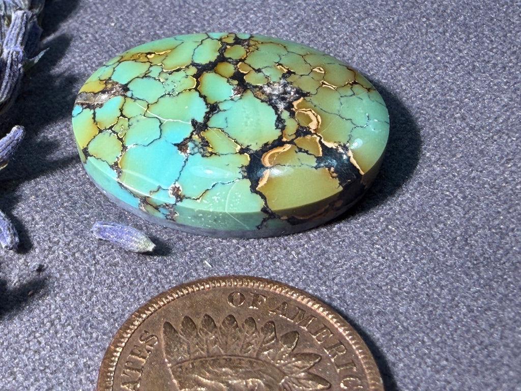 Magical Hubei Turquoise Cabochon! On Sale!