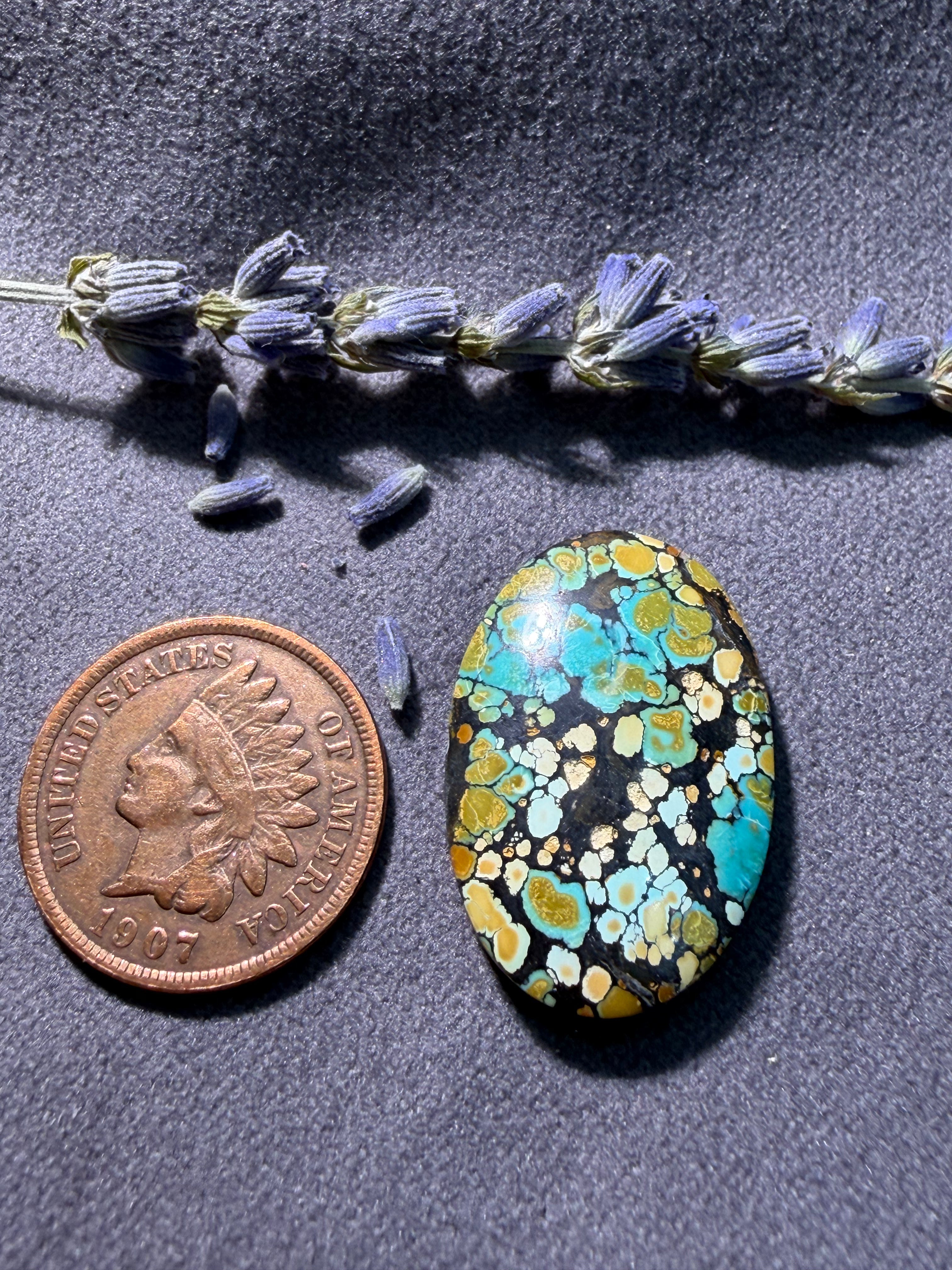 PolyChrome Bamboo Mtn Hubei Turquoise Cabochon! On Sale!