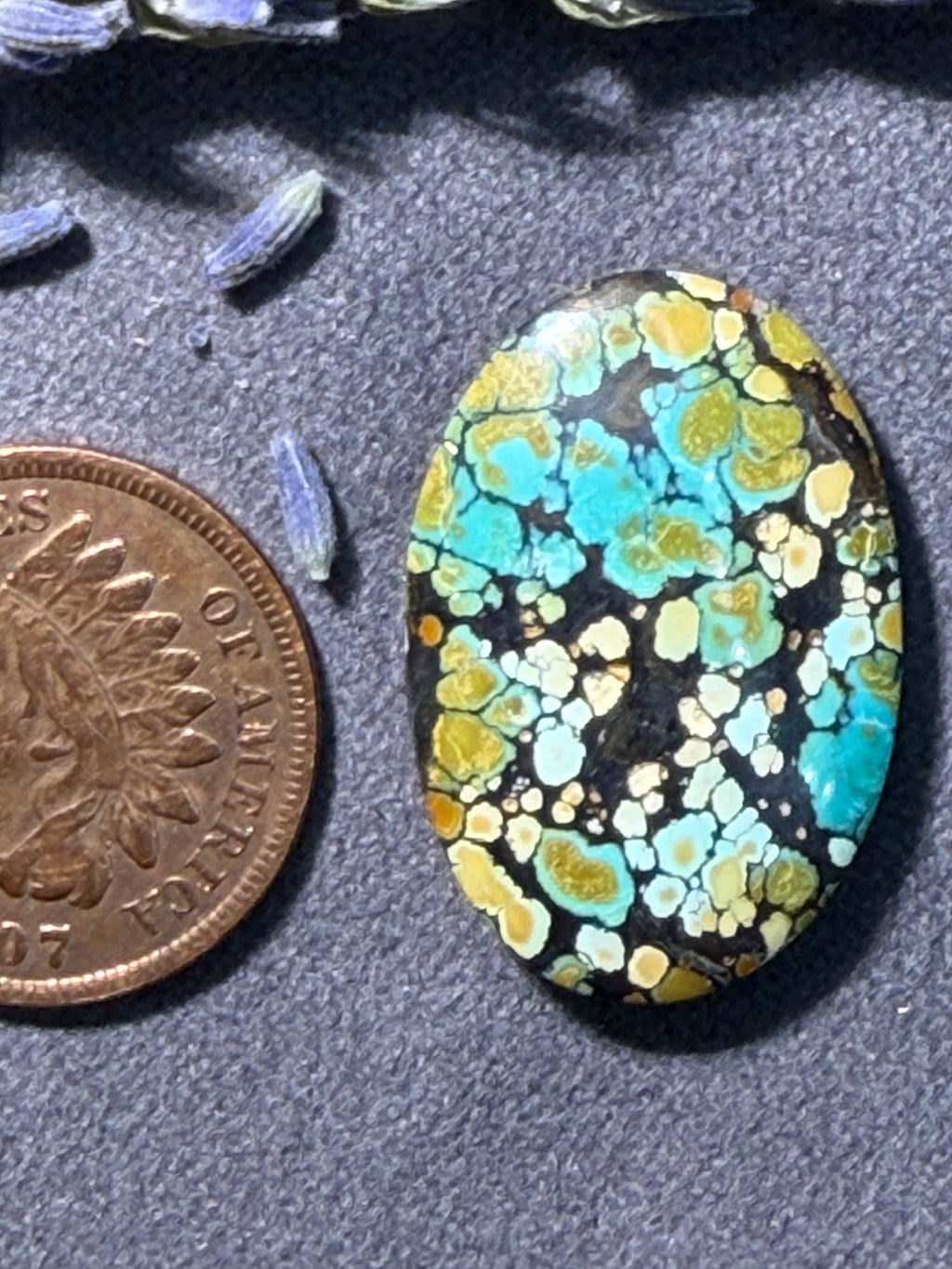 PolyChrome Bamboo Mtn Hubei Turquoise Cabochon! On Sale!