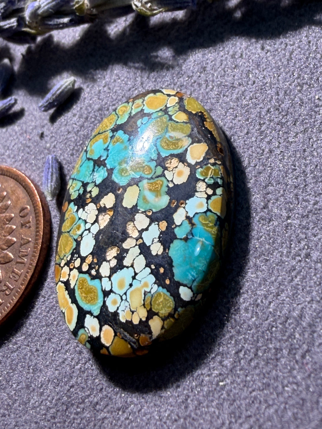 PolyChrome Bamboo Mtn Hubei Turquoise Cabochon! On Sale!