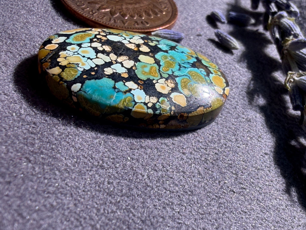 PolyChrome Bamboo Mtn Hubei Turquoise Cabochon! On Sale!