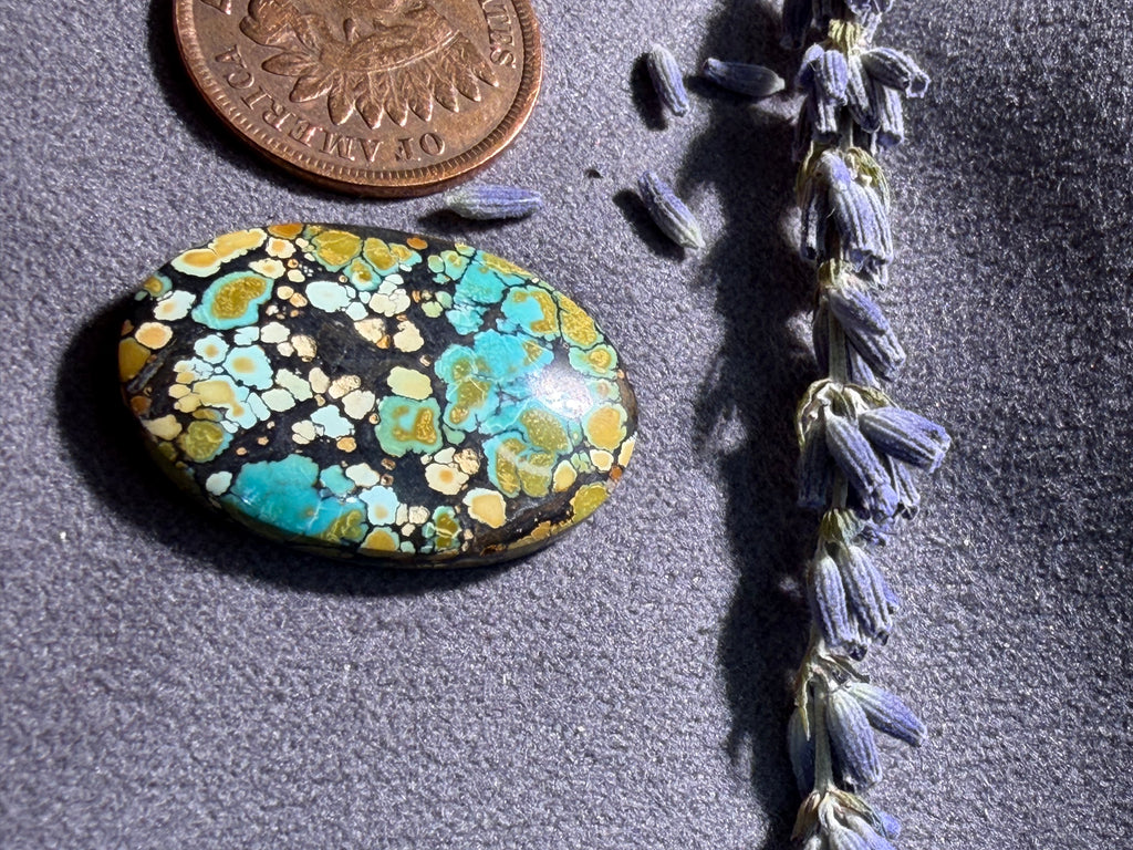 PolyChrome Bamboo Mtn Hubei Turquoise Cabochon! On Sale!