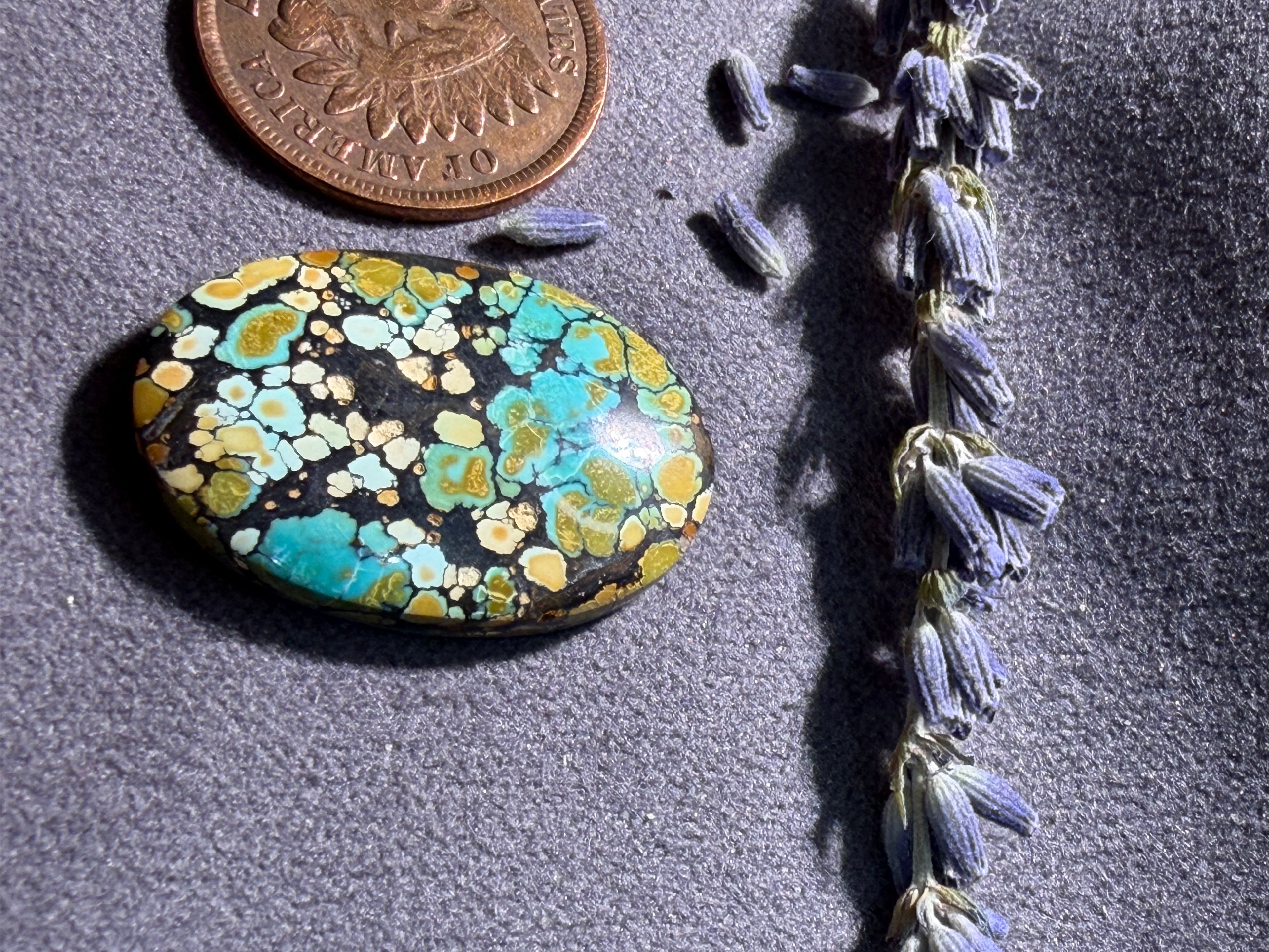 PolyChrome Bamboo Mtn Hubei Turquoise Cabochon! On Sale!