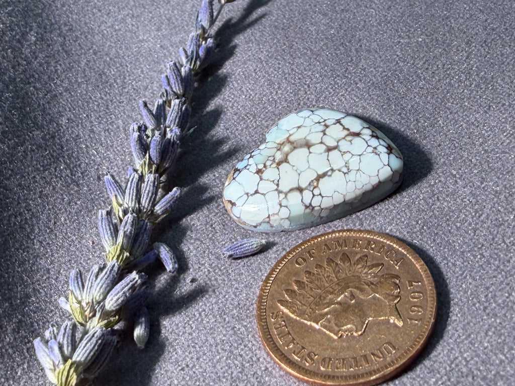 PolyChrome Bamboo Mtn Hubei Heart Turquoise Cabochon! On Sale!