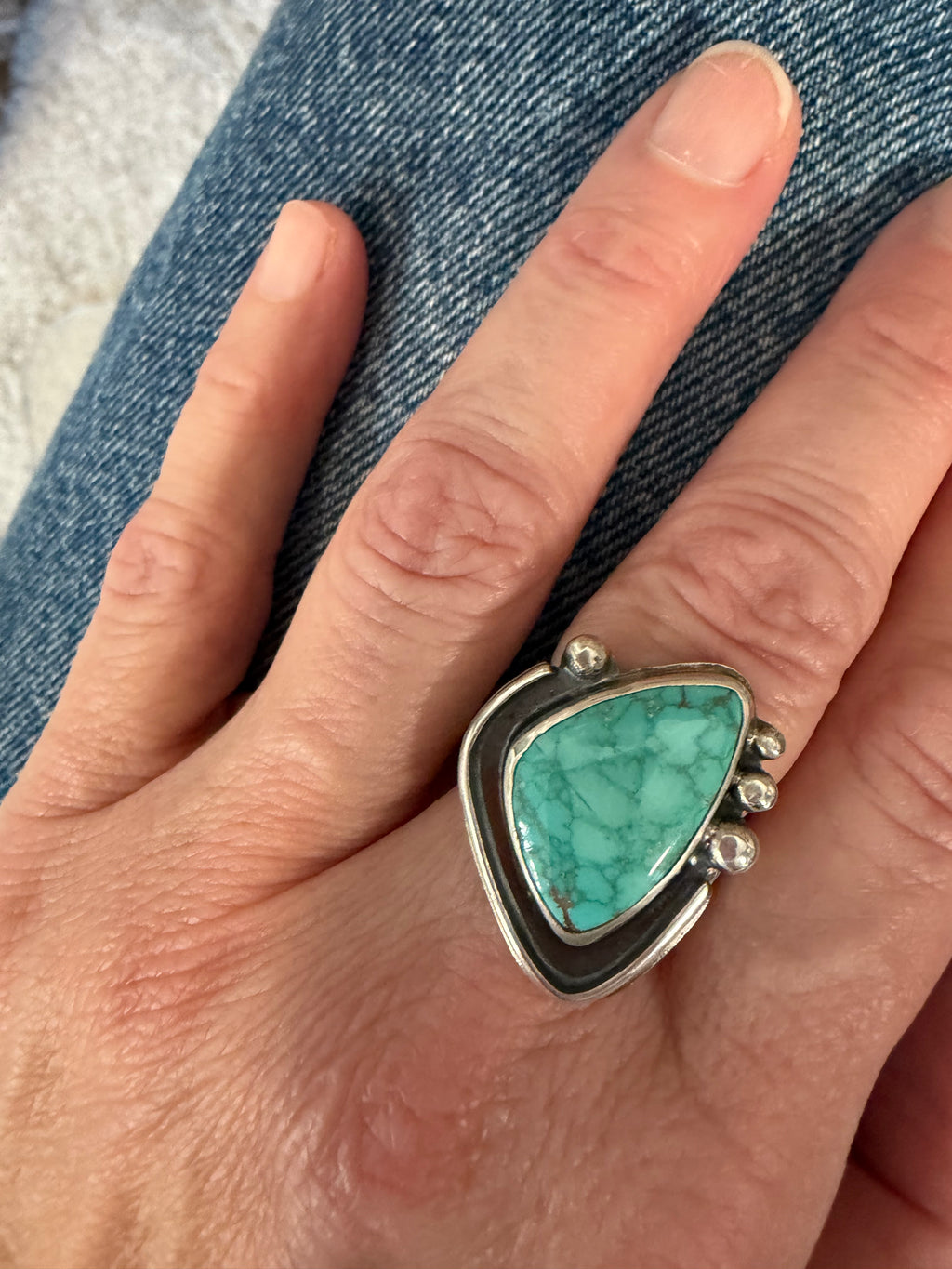 Rare Blue Carico Lake Turquoise Ring! One of a Kind!!