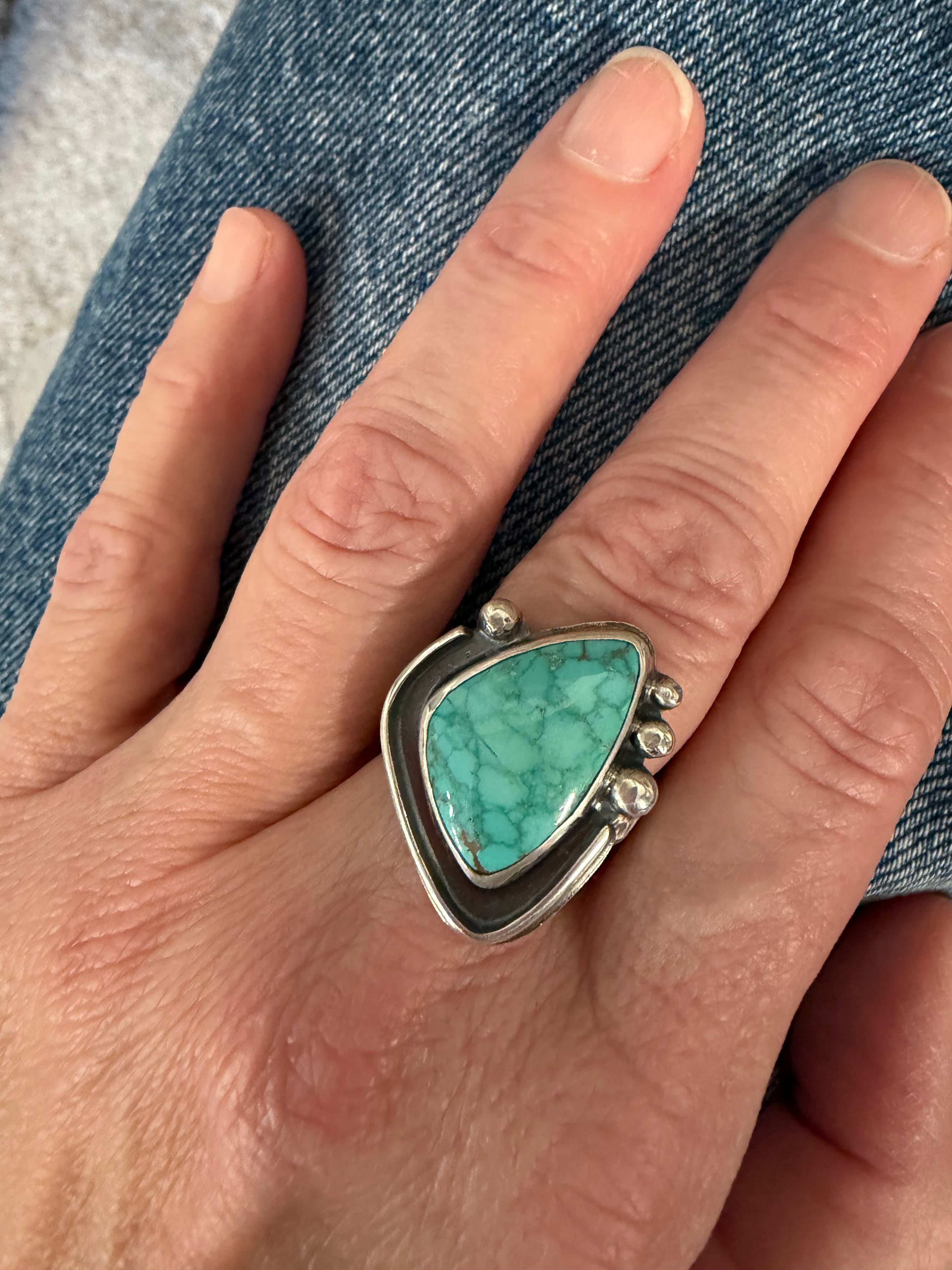 Rare Blue Carico Lake Turquoise Ring! One of a Kind!!