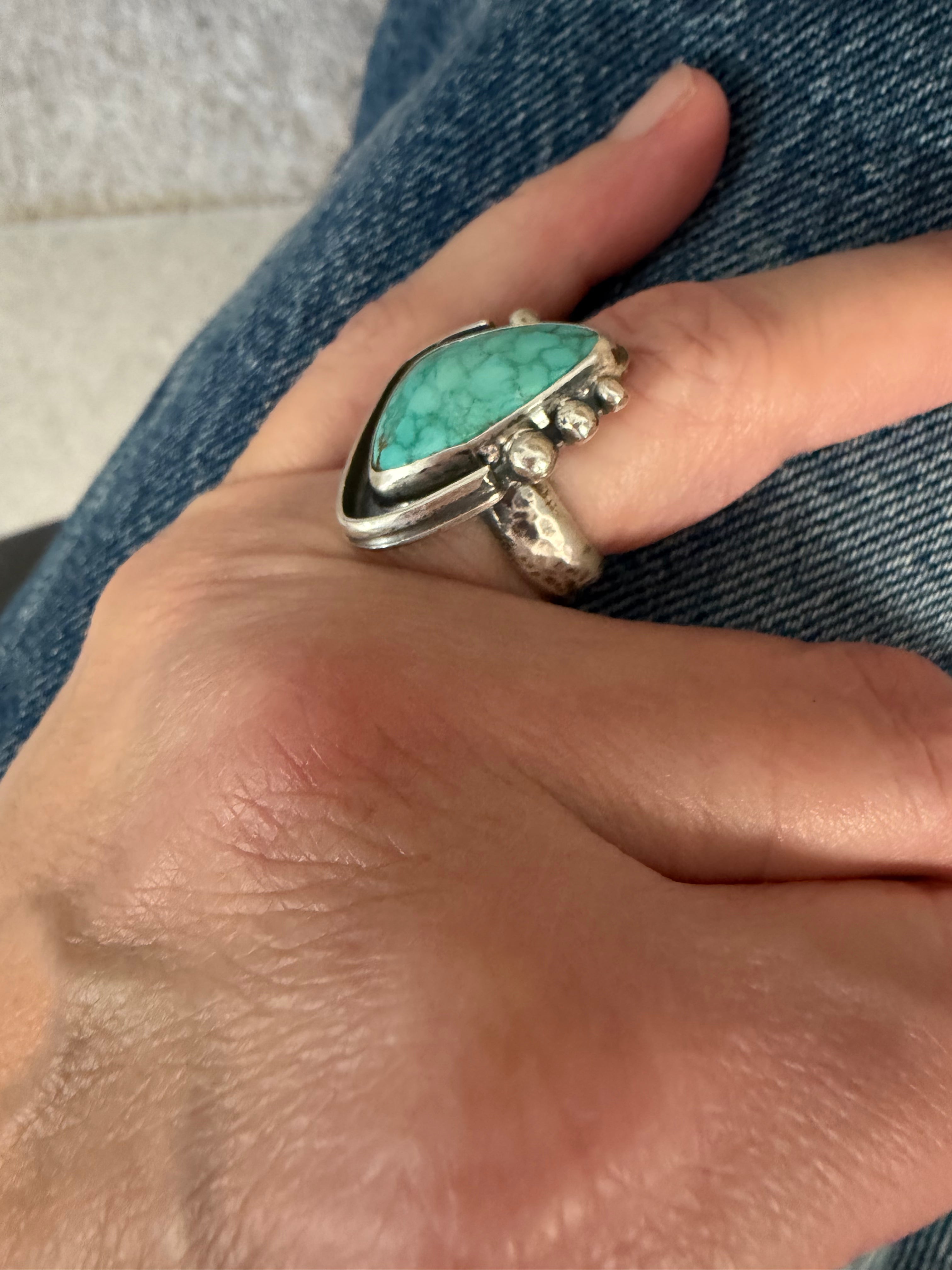 Rare Blue Carico Lake Turquoise Ring! One of a Kind!!