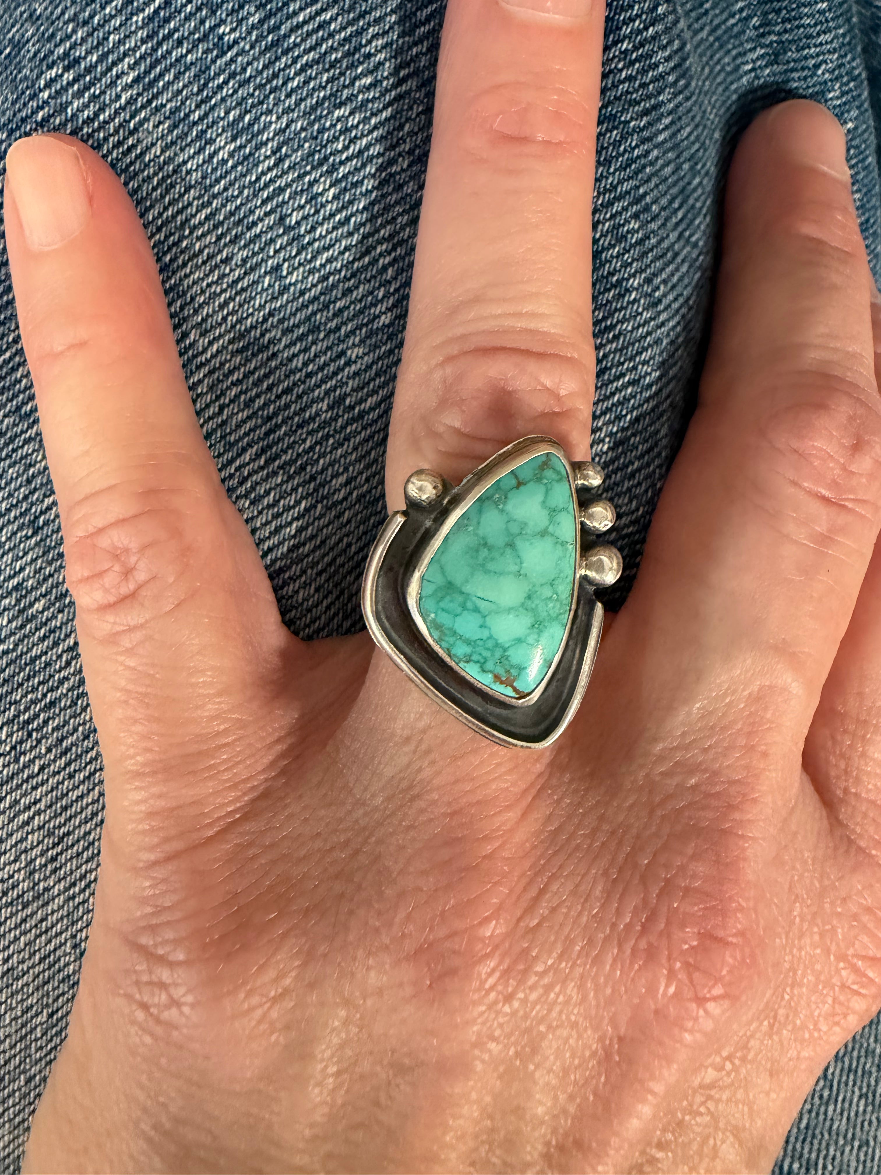 Rare Blue Carico Lake Turquoise Ring! One of a Kind!!
