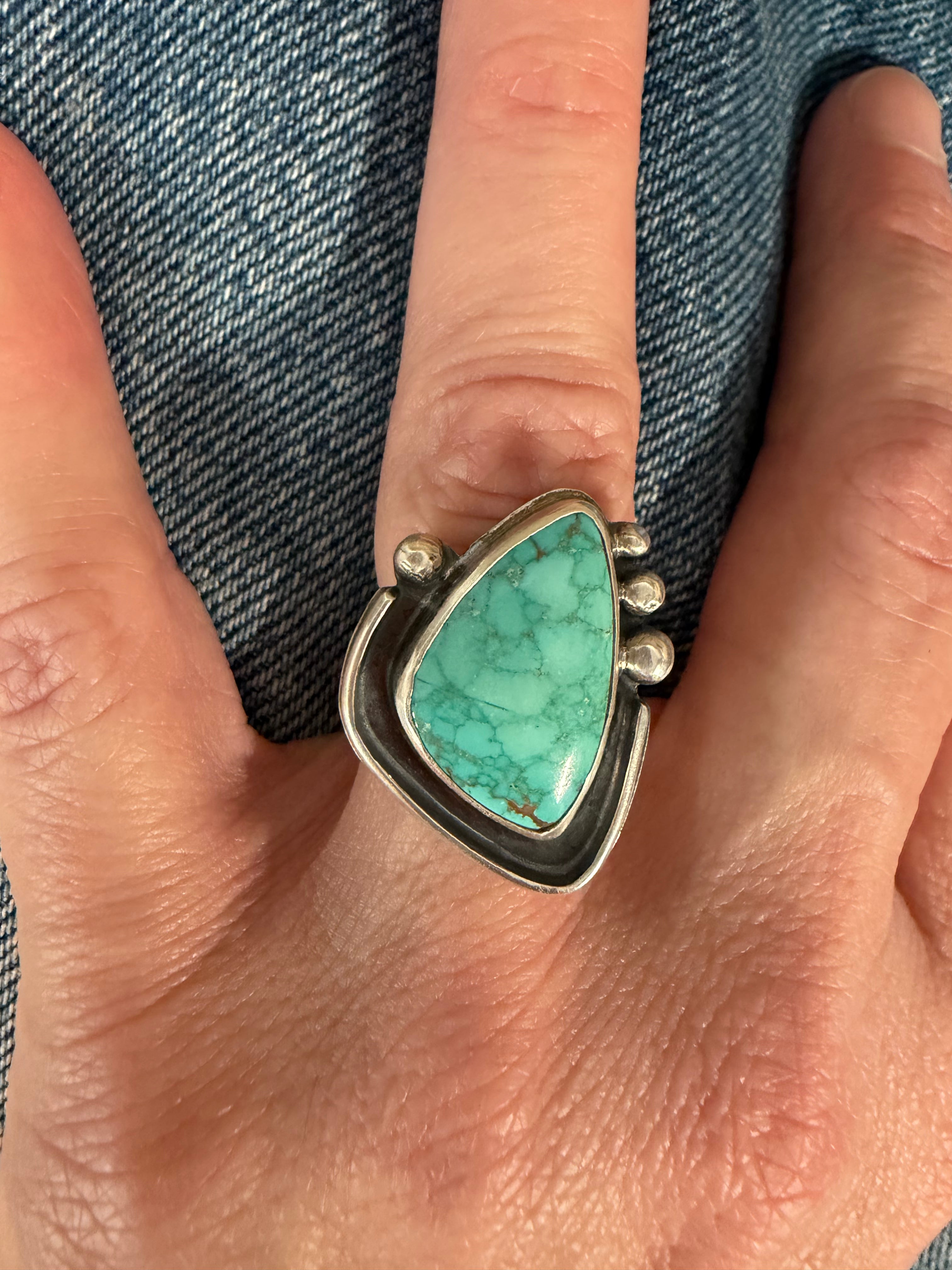 Rare Blue Carico Lake Turquoise Ring! One of a Kind!!