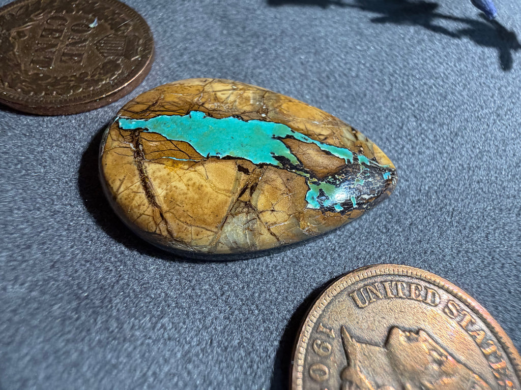 Natural Montezuma Royston Ribbon Cabochon On Sale! 28mm x 19mm