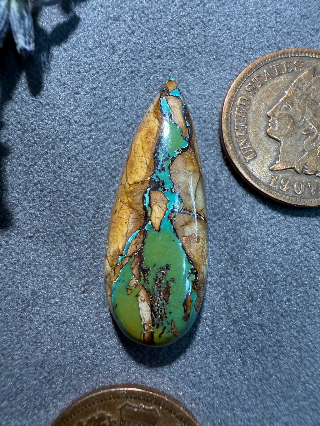 Natural Montezuma Royston Ribbon Cabochon On Sale! 28mm x 11mm