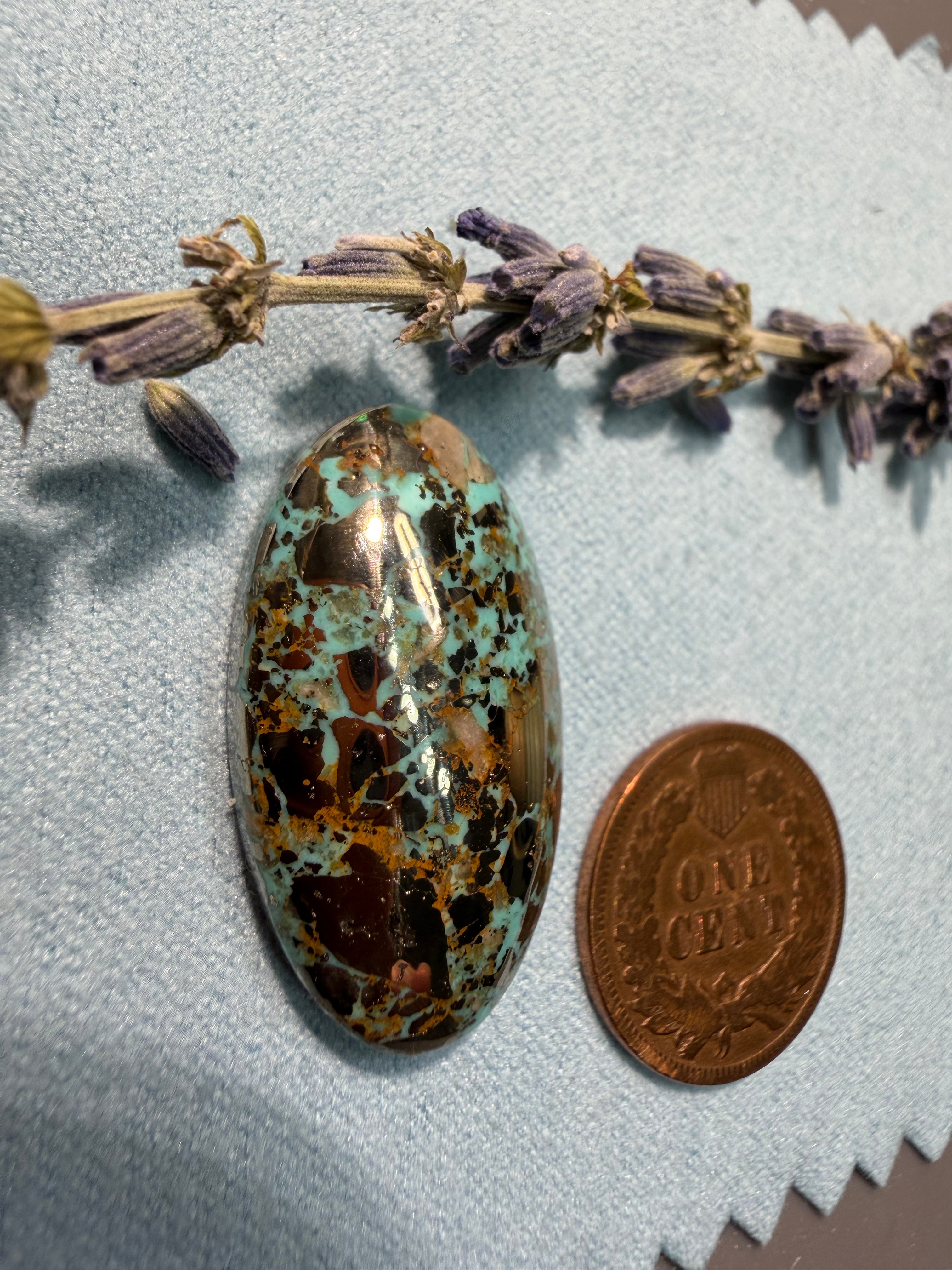 Yes.. That is Pyrite in there!! It is Drop Dead Gorgeous Persian Turquoise!
