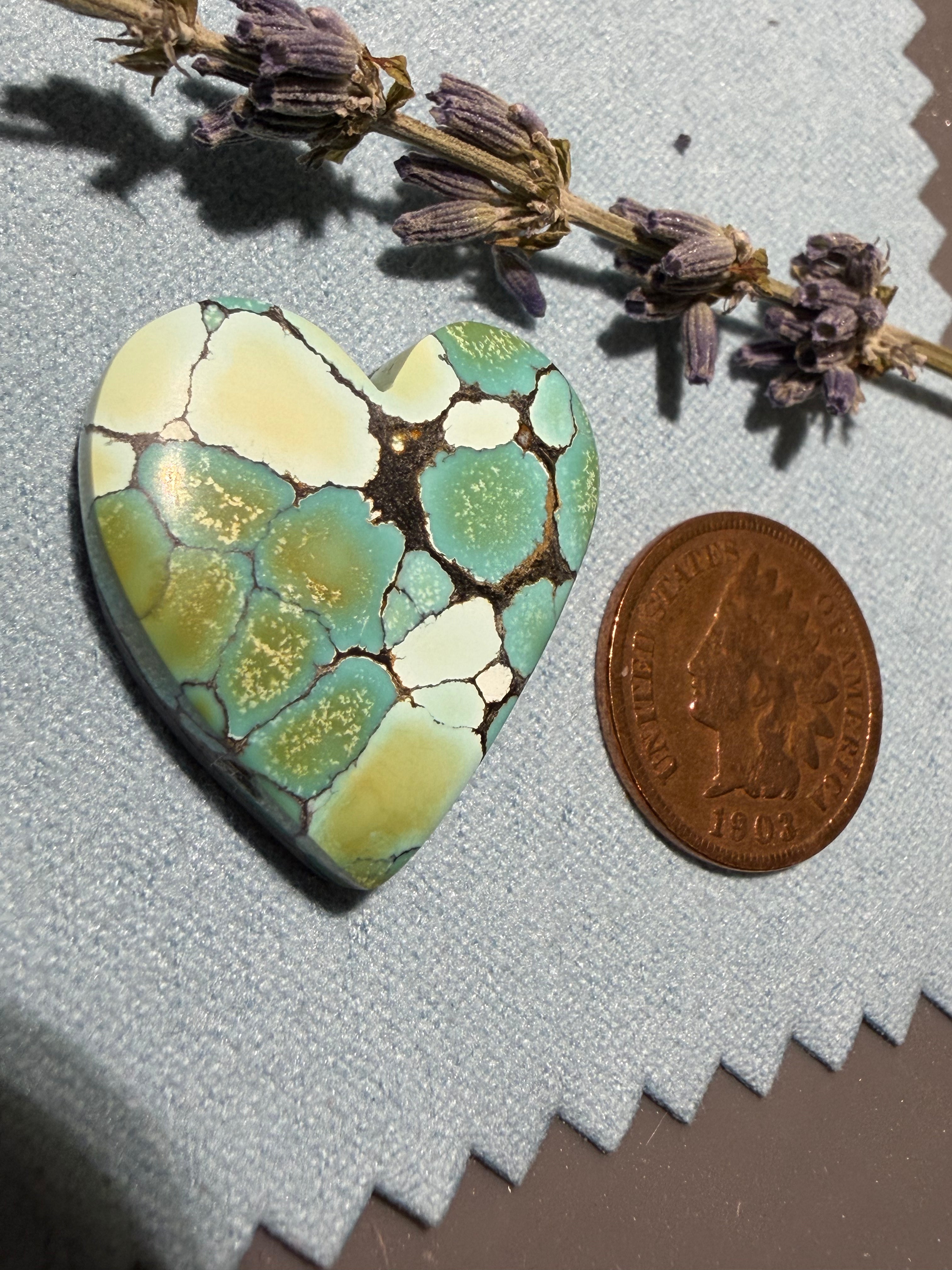 Gorgeous Heart Shaped Hubei Turquoise! On Sale!