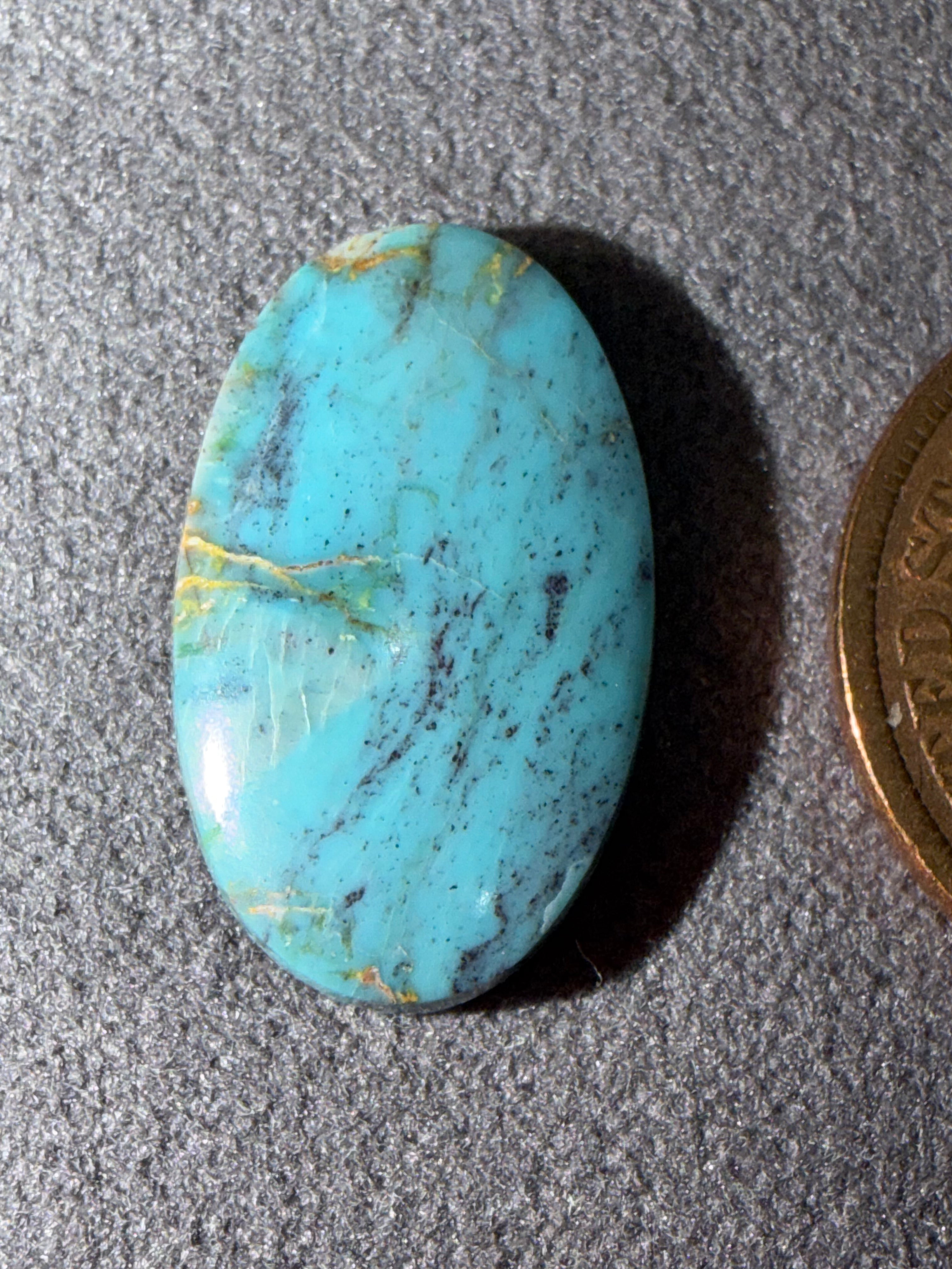 The Matrix in this one is Beautiful - Bisbee Turquoise Cabochon! On Sale!