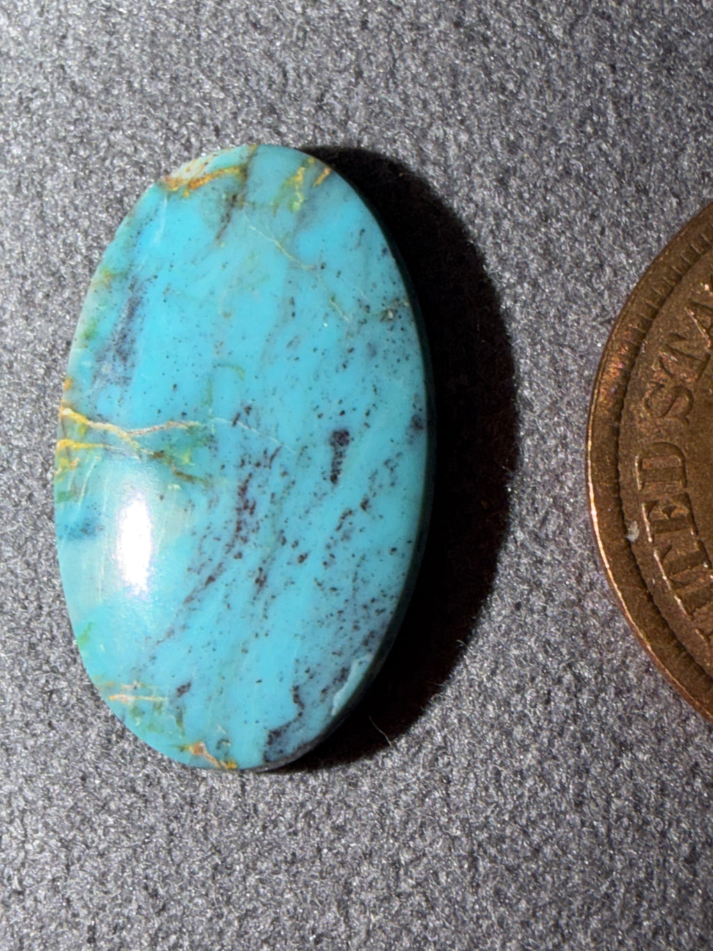 The Matrix in this one is Beautiful - Bisbee Turquoise Cabochon! On Sale!