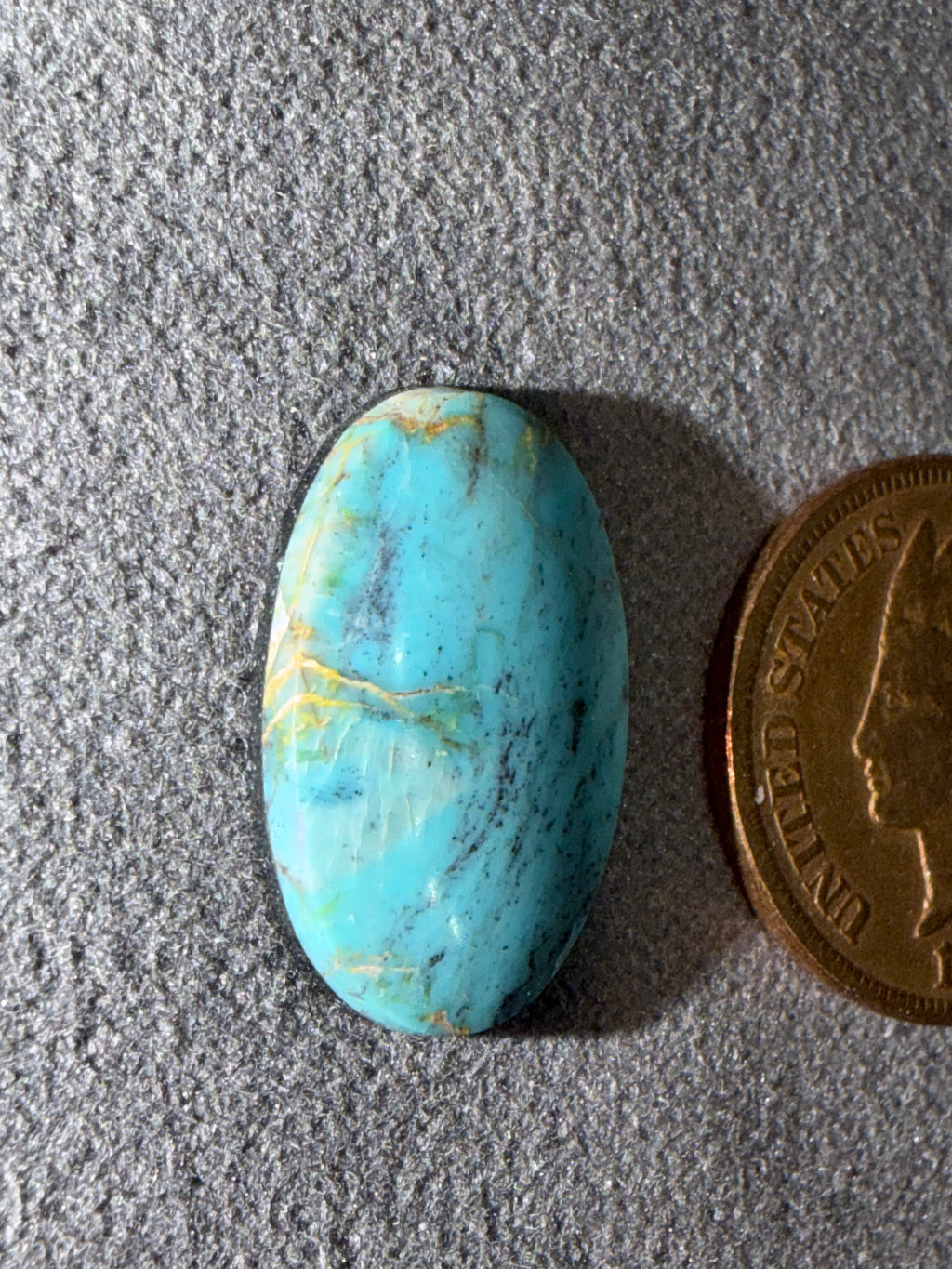 The Matrix in this one is Beautiful - Bisbee Turquoise Cabochon! On Sale!