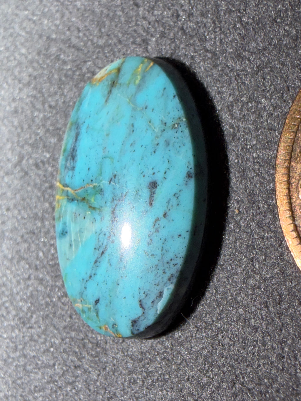 The Matrix in this one is Beautiful - Bisbee Turquoise Cabochon! On Sale!