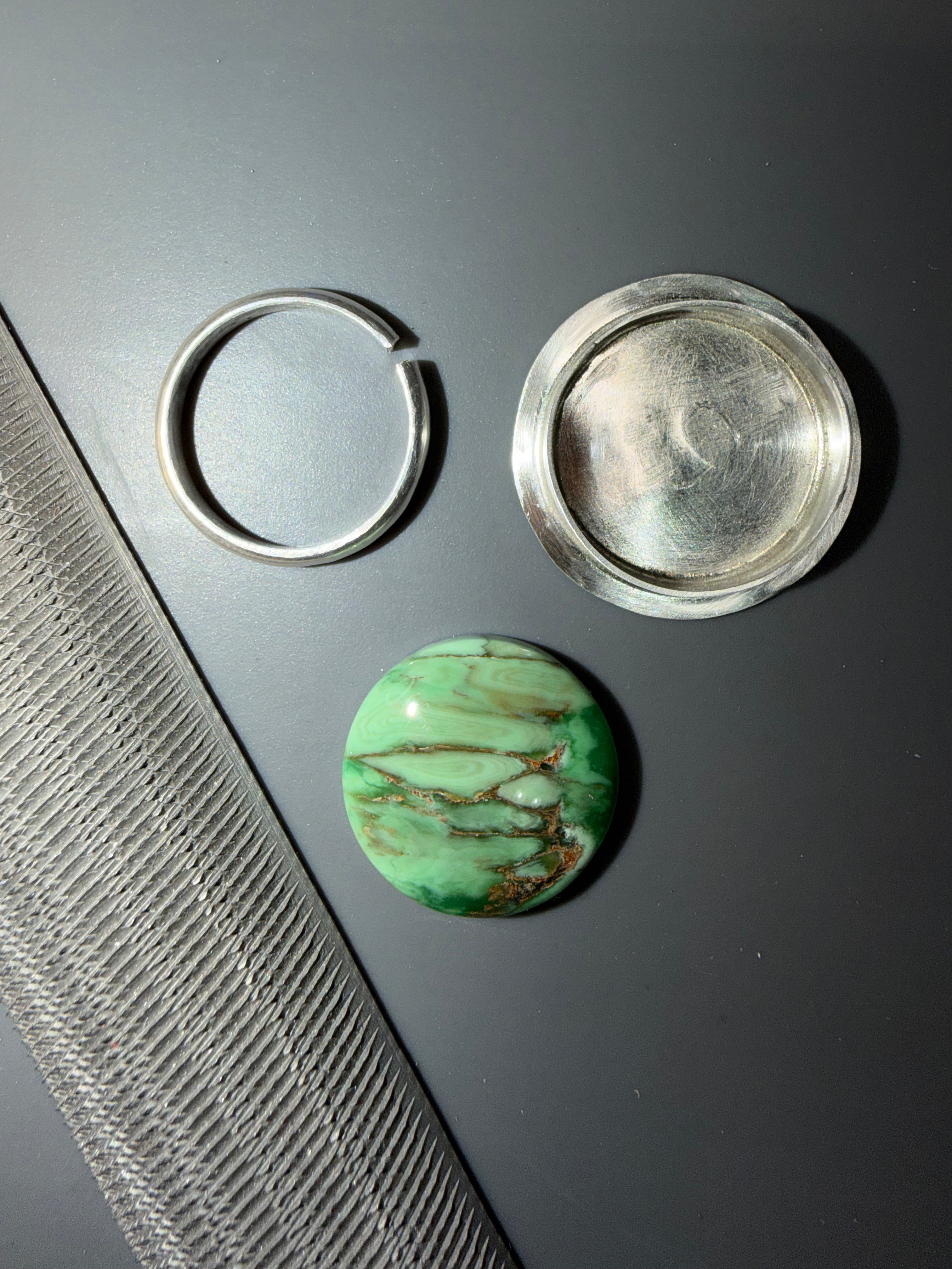 One of a Kind: Woodland Station Variscite Ring (Stone from Australia!)