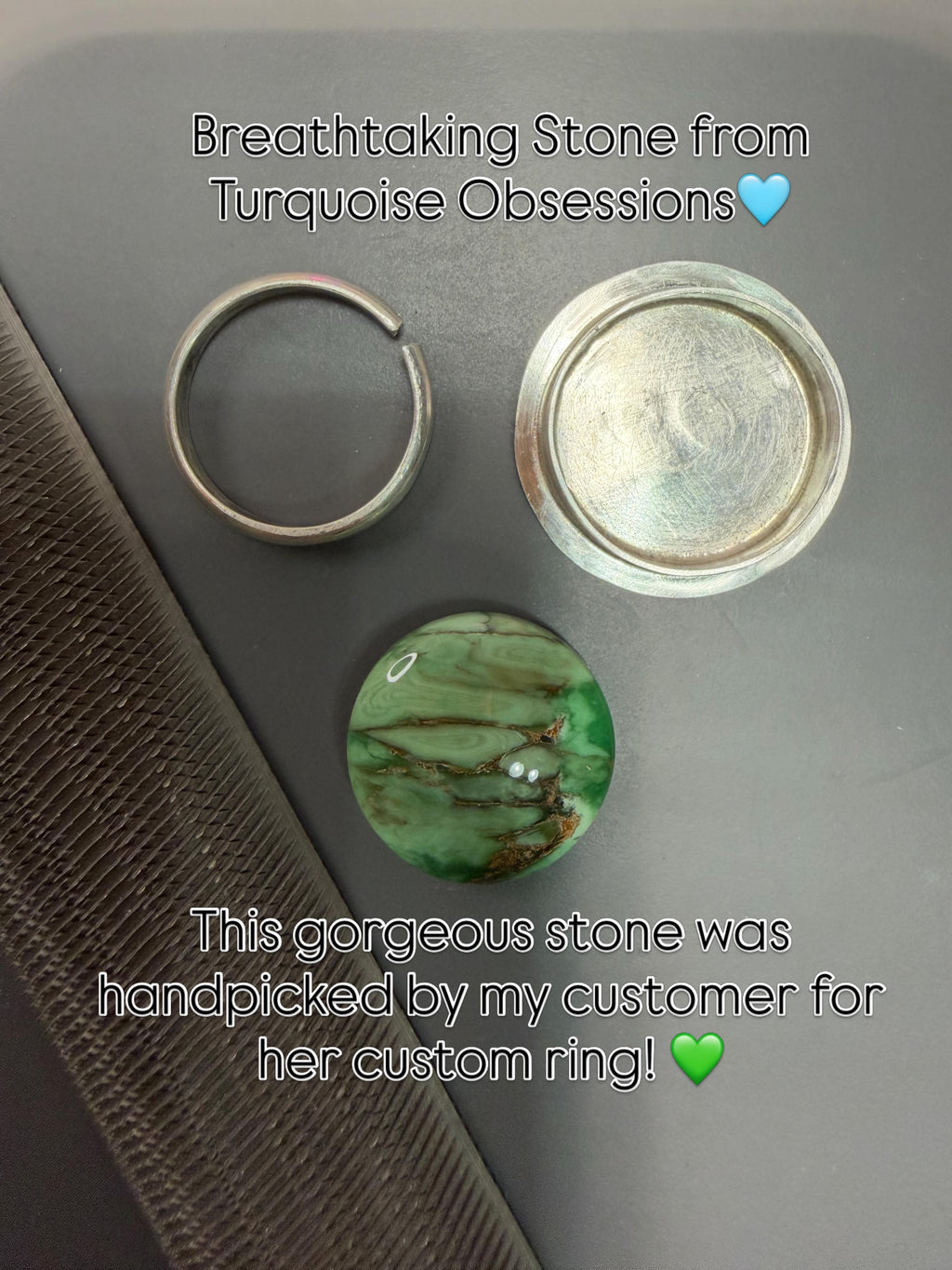 One of a Kind: Woodland Station Variscite Ring (Stone from Australia!)