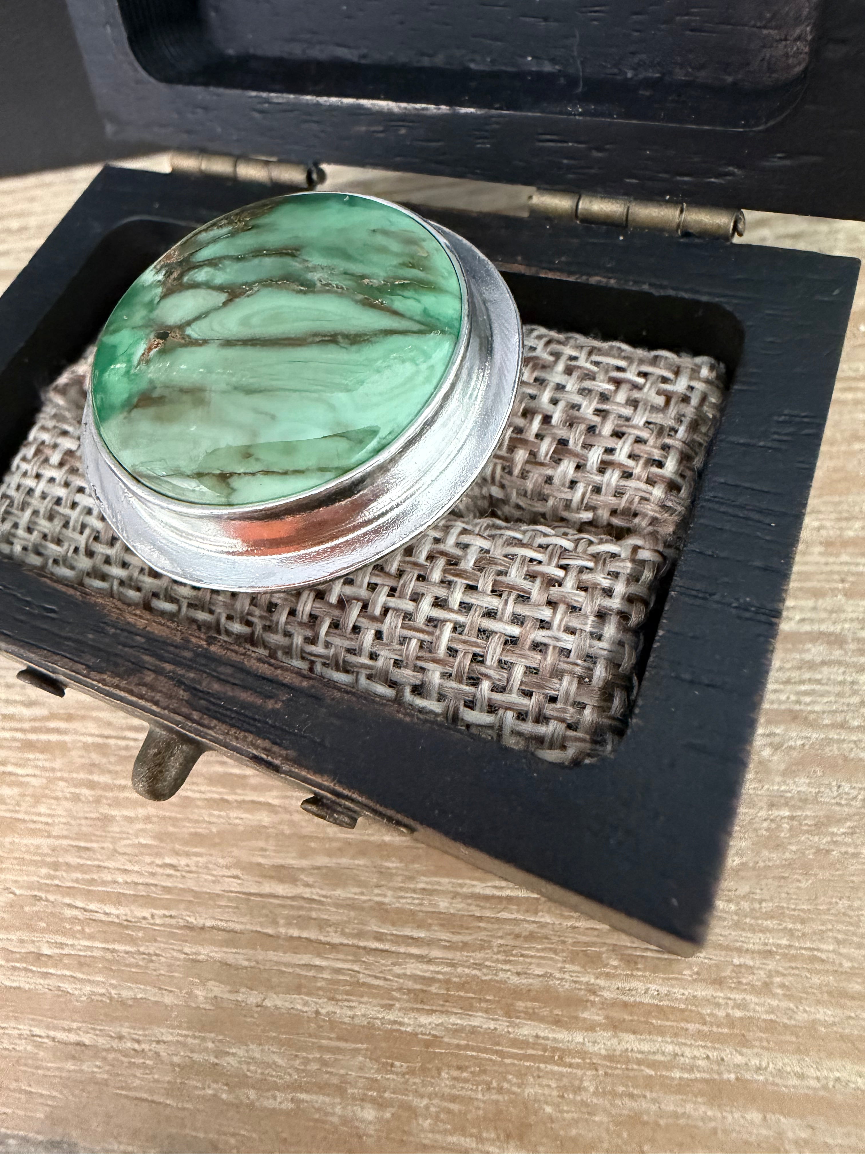 One of a Kind: Woodland Station Variscite Ring (Stone from Australia!)