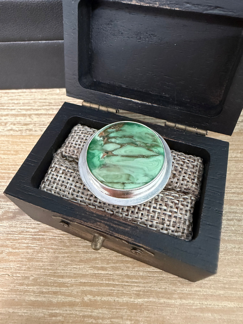 One of a Kind: Woodland Station Variscite Ring (Stone from Australia!)