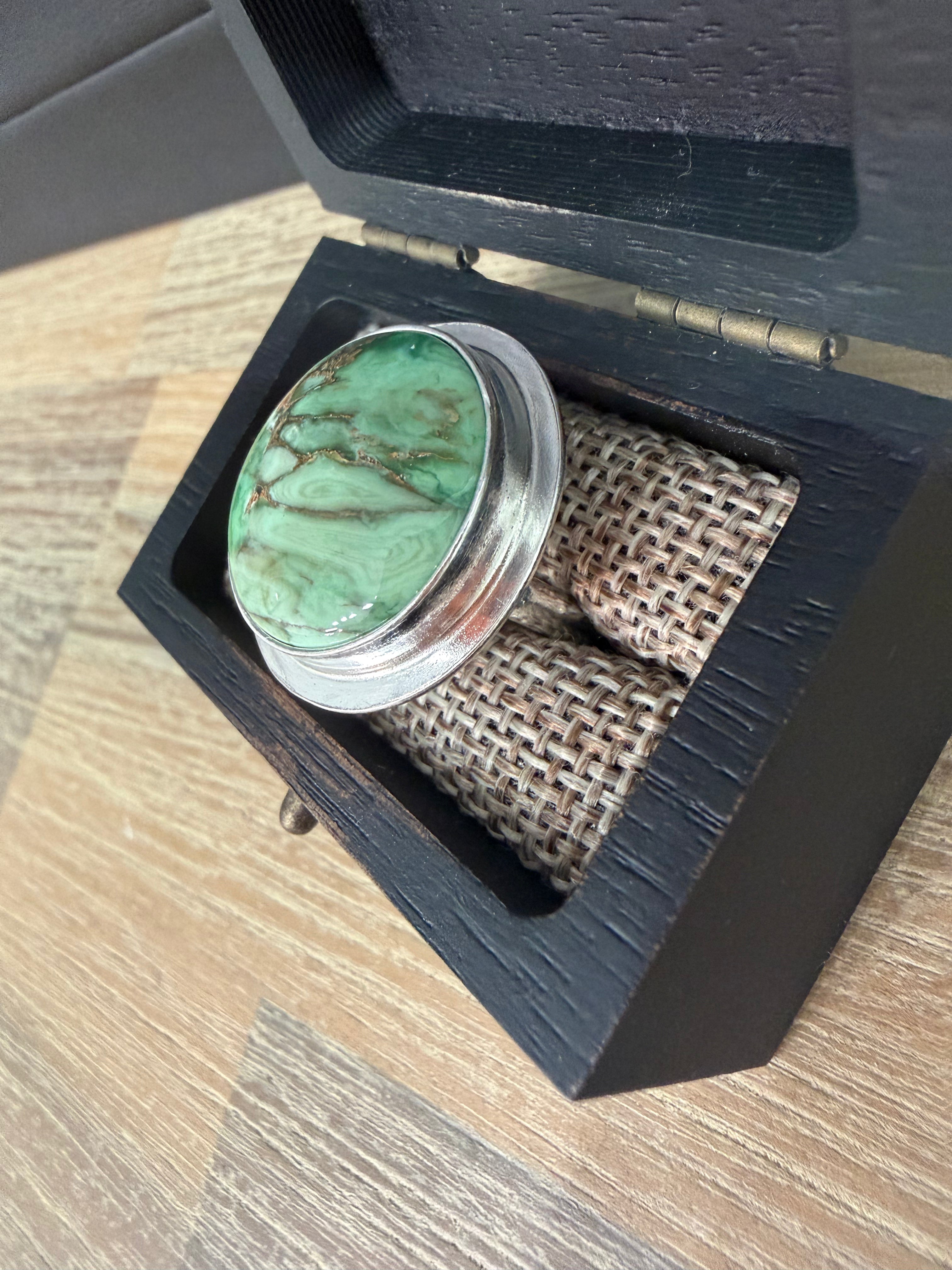One of a Kind: Woodland Station Variscite Ring (Stone from Australia!)