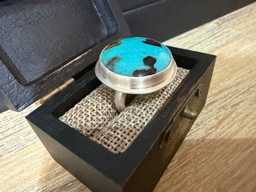 "Living" Bold Statement Ring - One of a Kind Ring set in Matte Finish Sterling Silver!!