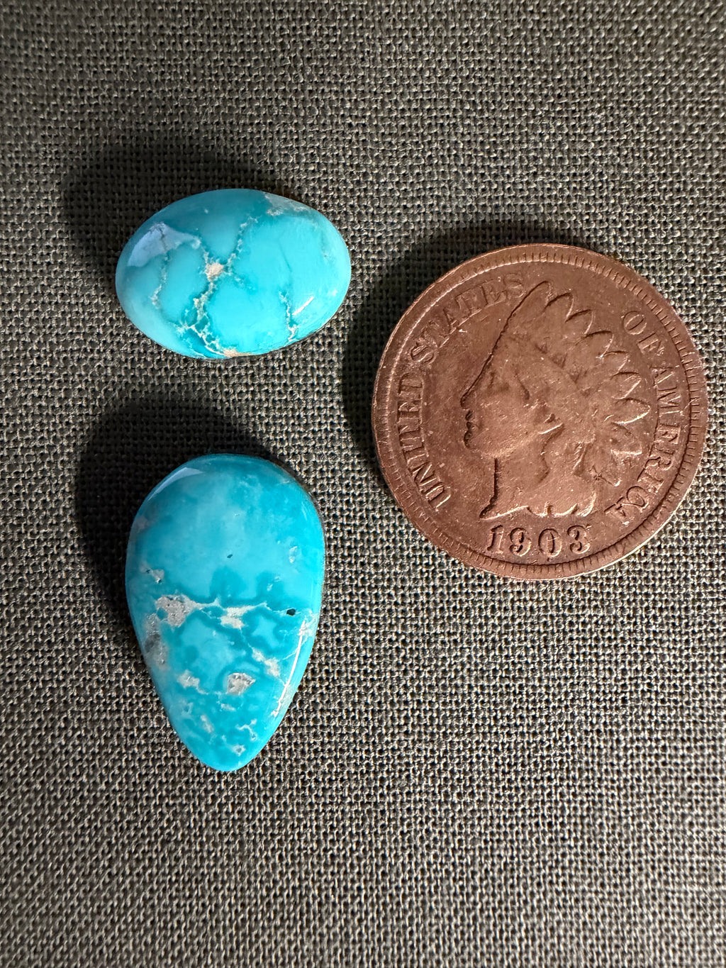 Blue Bird Turquoise, Rare, and Highly Sought After! (2 stones)