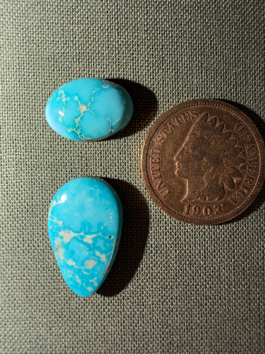 Blue Bird Turquoise, Rare, and Highly Sought After! (2 stones)