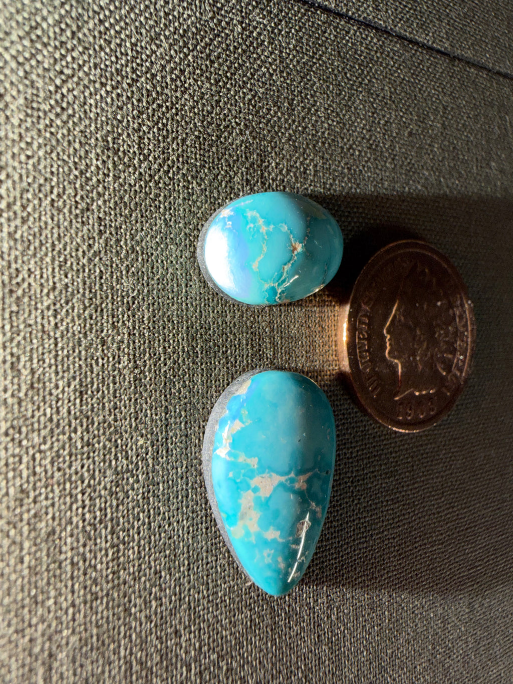 Blue Bird Turquoise, Rare, and Highly Sought After! (2 stones)