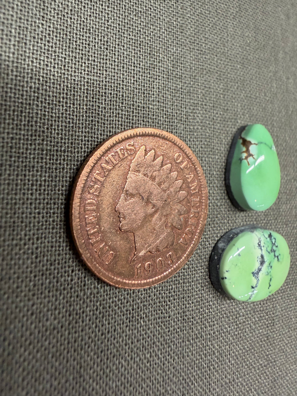 Hubei Faustite - Love that Bright Green! (2 stones in this set)