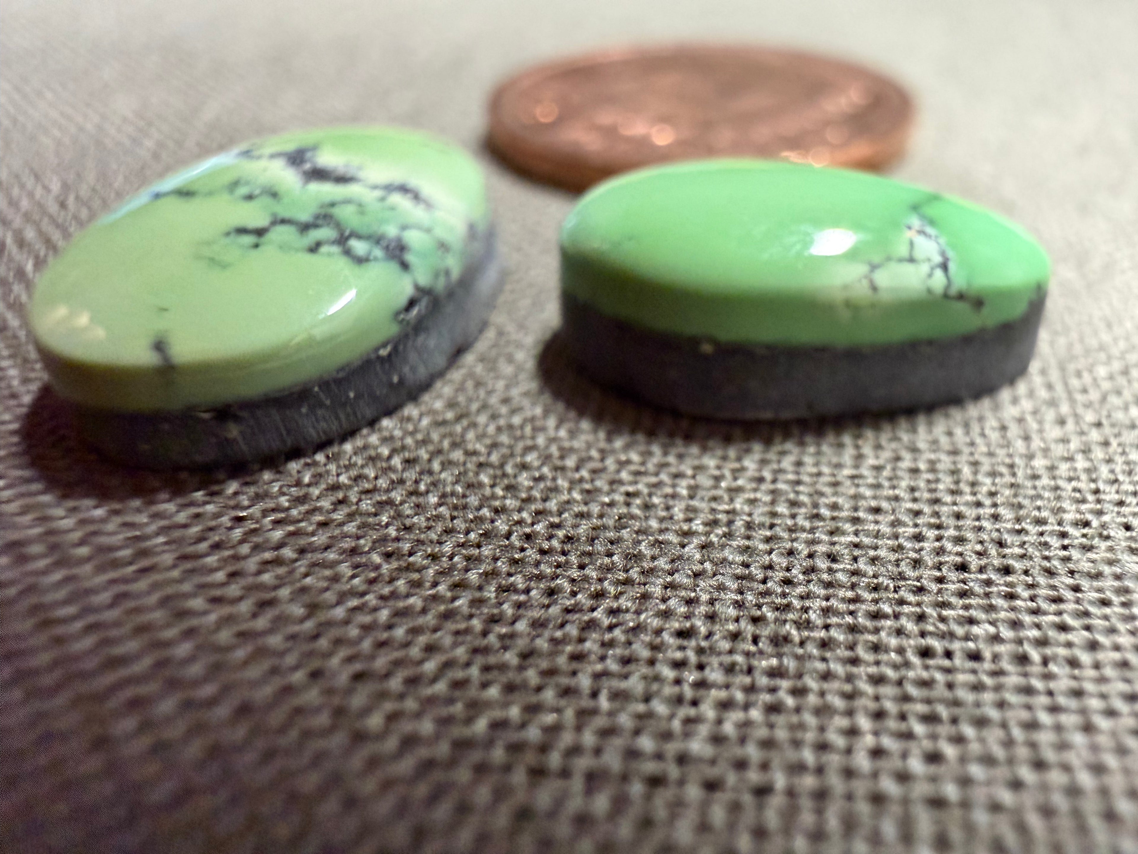 Hubei Faustite - Love that Bright Green! (2 stones in this set)