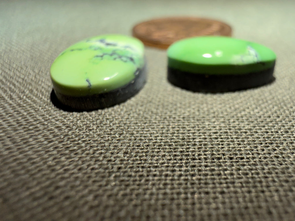 Hubei Faustite - Love that Bright Green! (2 stones in this set)