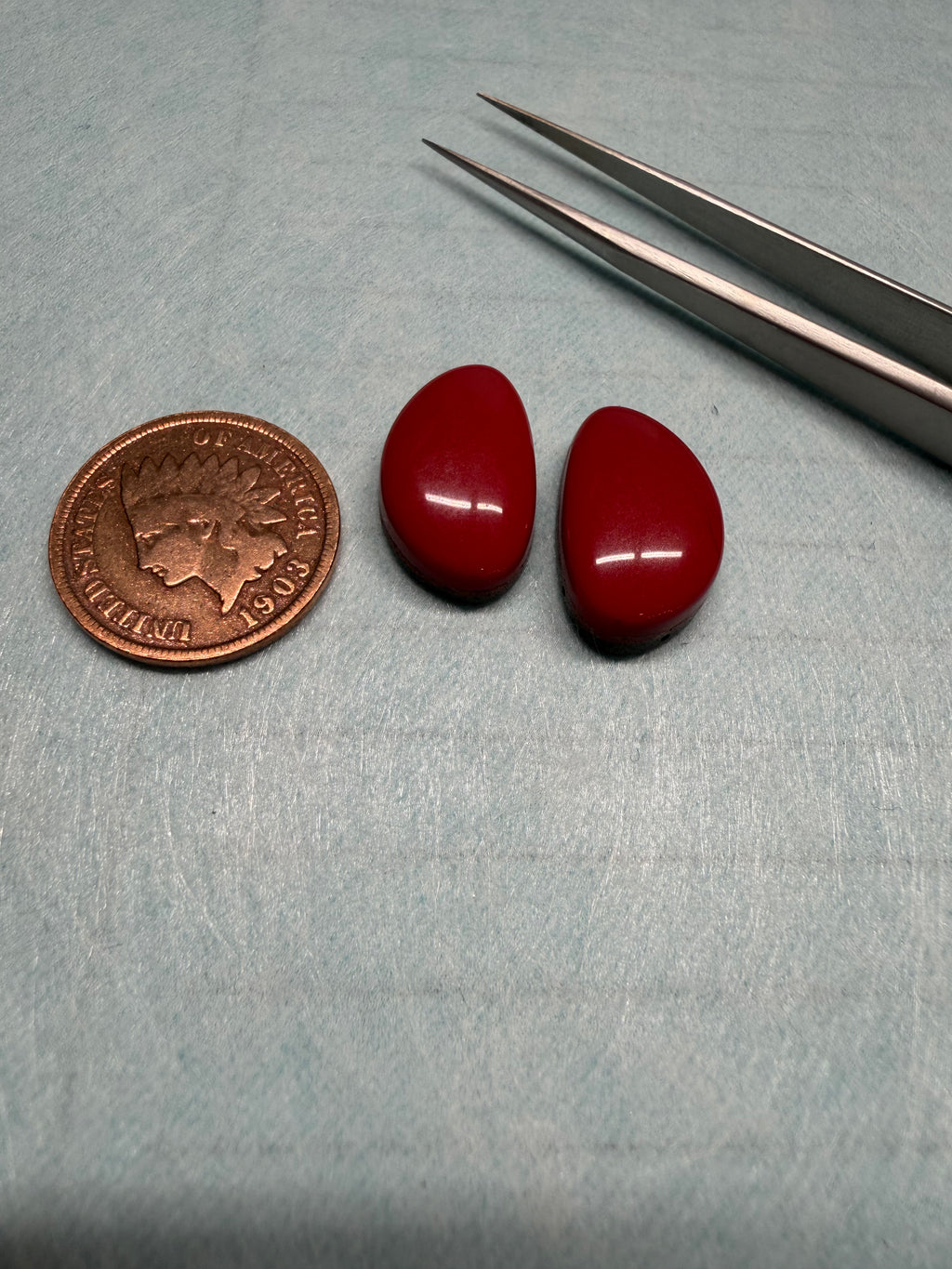 Bright RED Rosarita!! (2 Stone Set)!  On Sale!