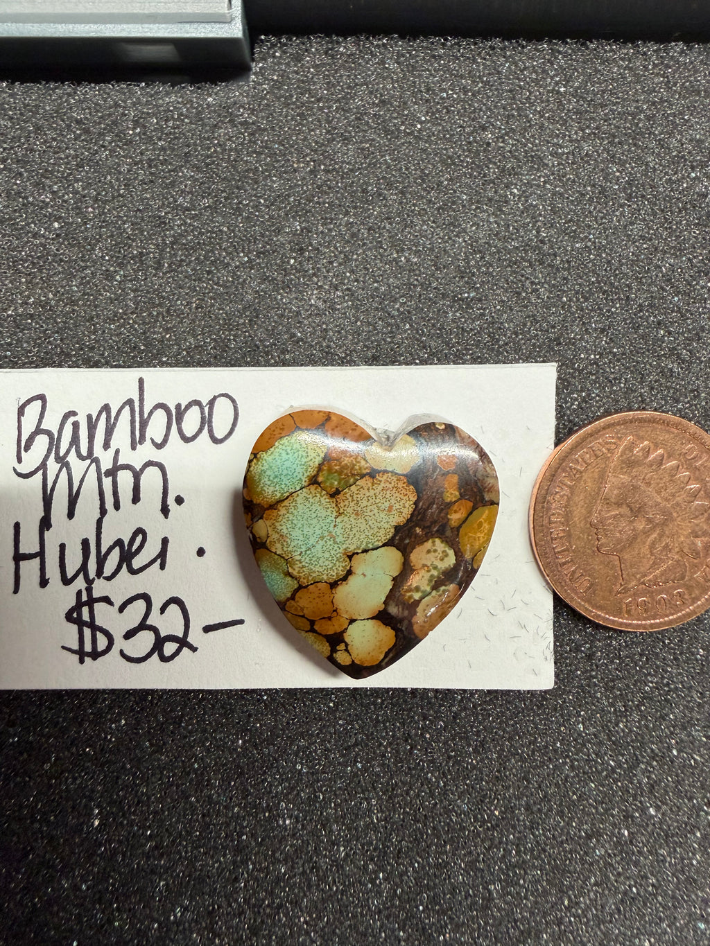 Bamboo Mountain Heart Shaped Turquoise!!