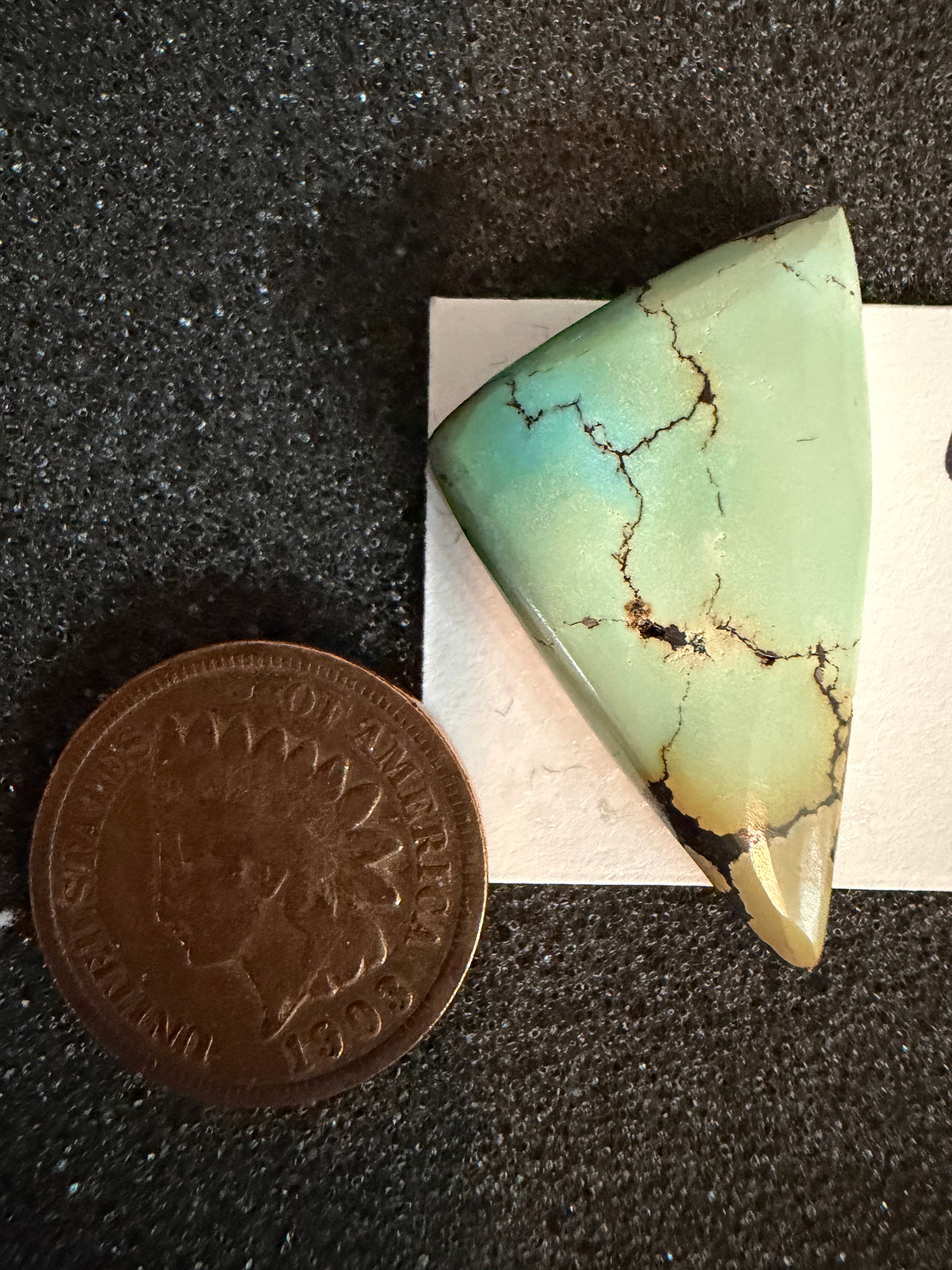 The Color Gradient on this Polychrome Turquoise Stone is Beautiful!