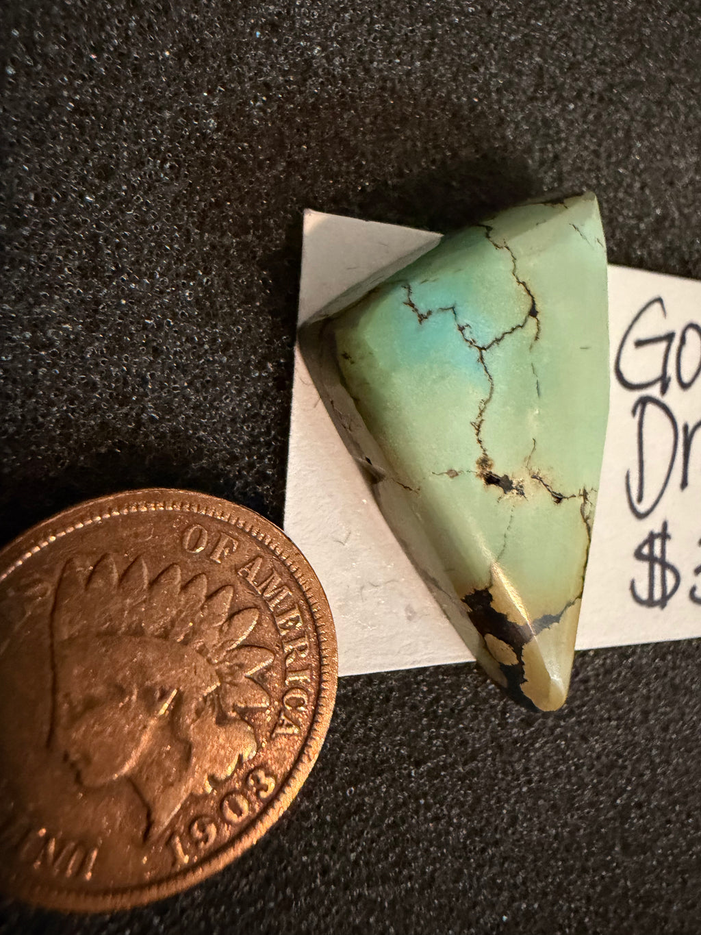 The Color Gradient on this Polychrome Turquoise Stone is Beautiful!