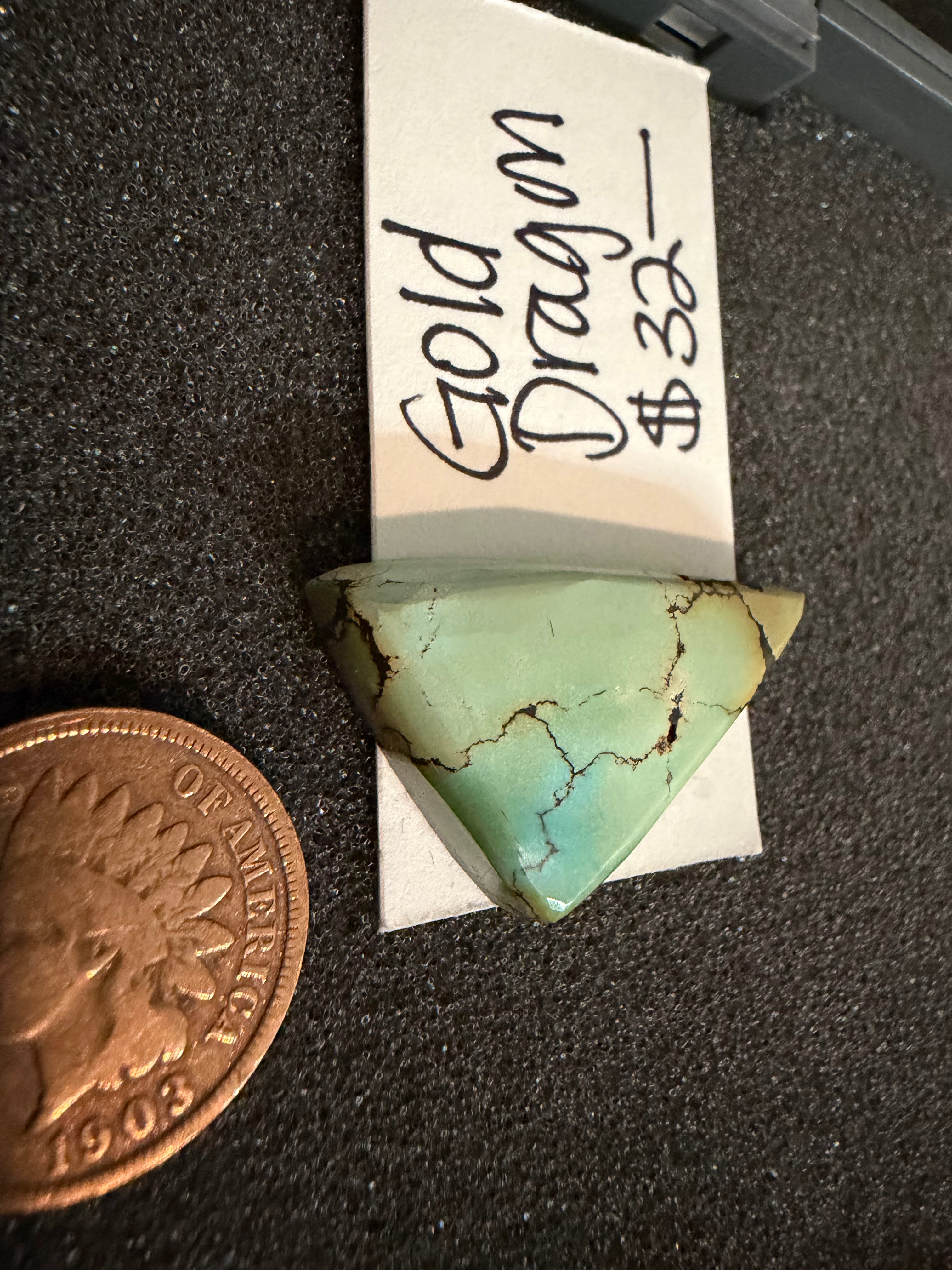 The Color Gradient on this Polychrome Turquoise Stone is Beautiful!