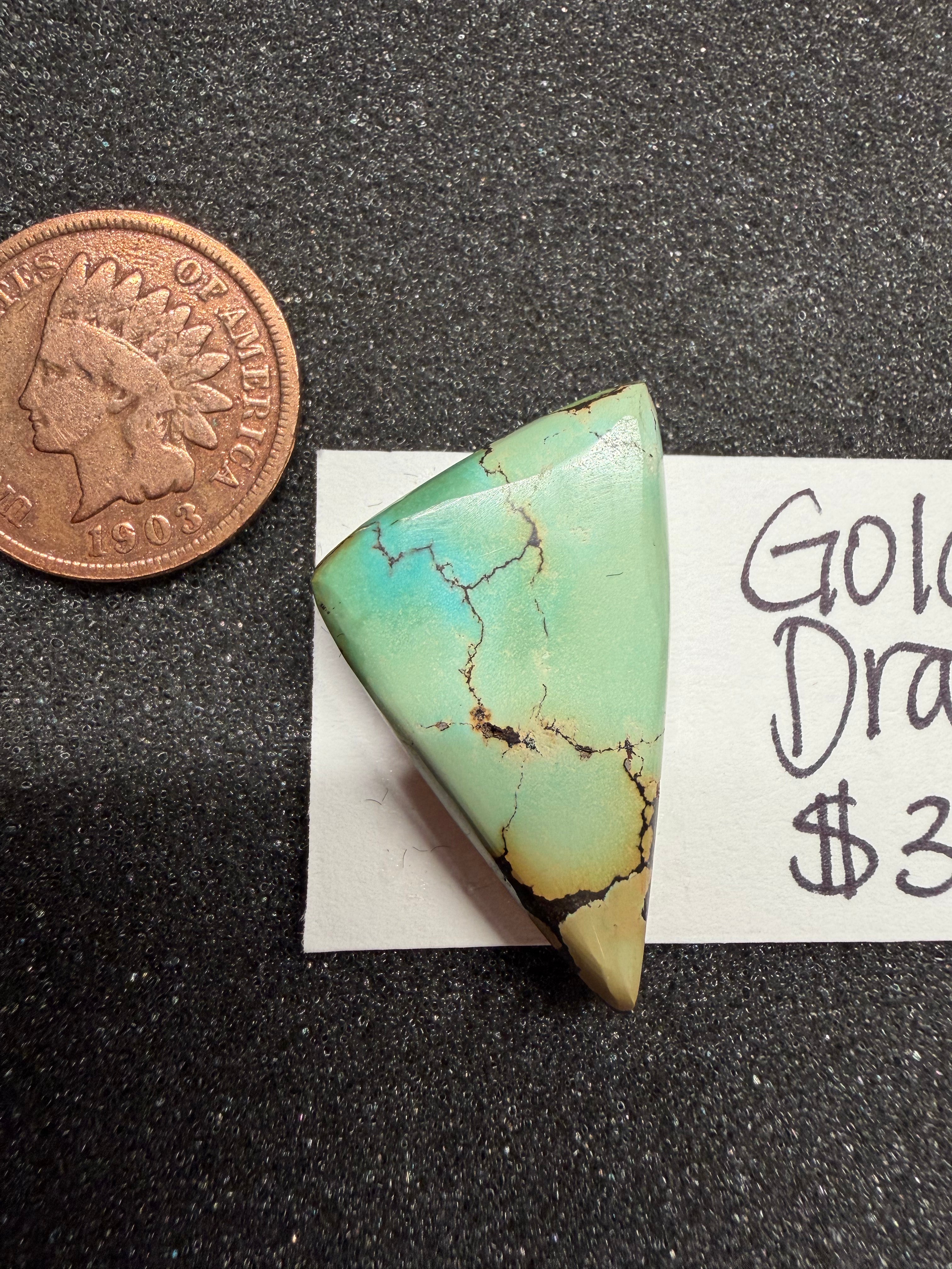 The Color Gradient on this Polychrome Turquoise Stone is Beautiful!