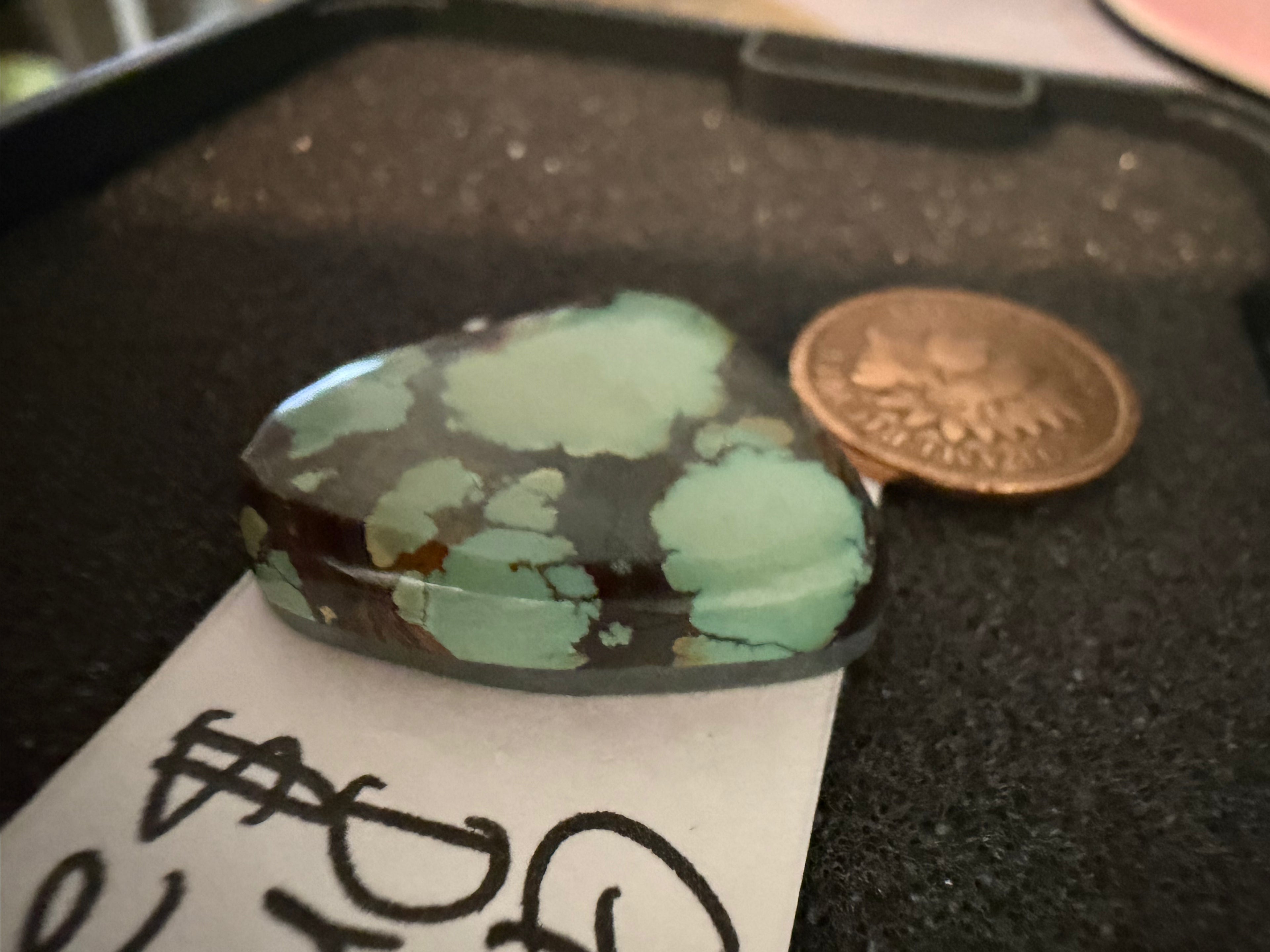 Freeform Golden Dragon Turquoise Stone - Blue Halo Matrix!! It's Stunning!