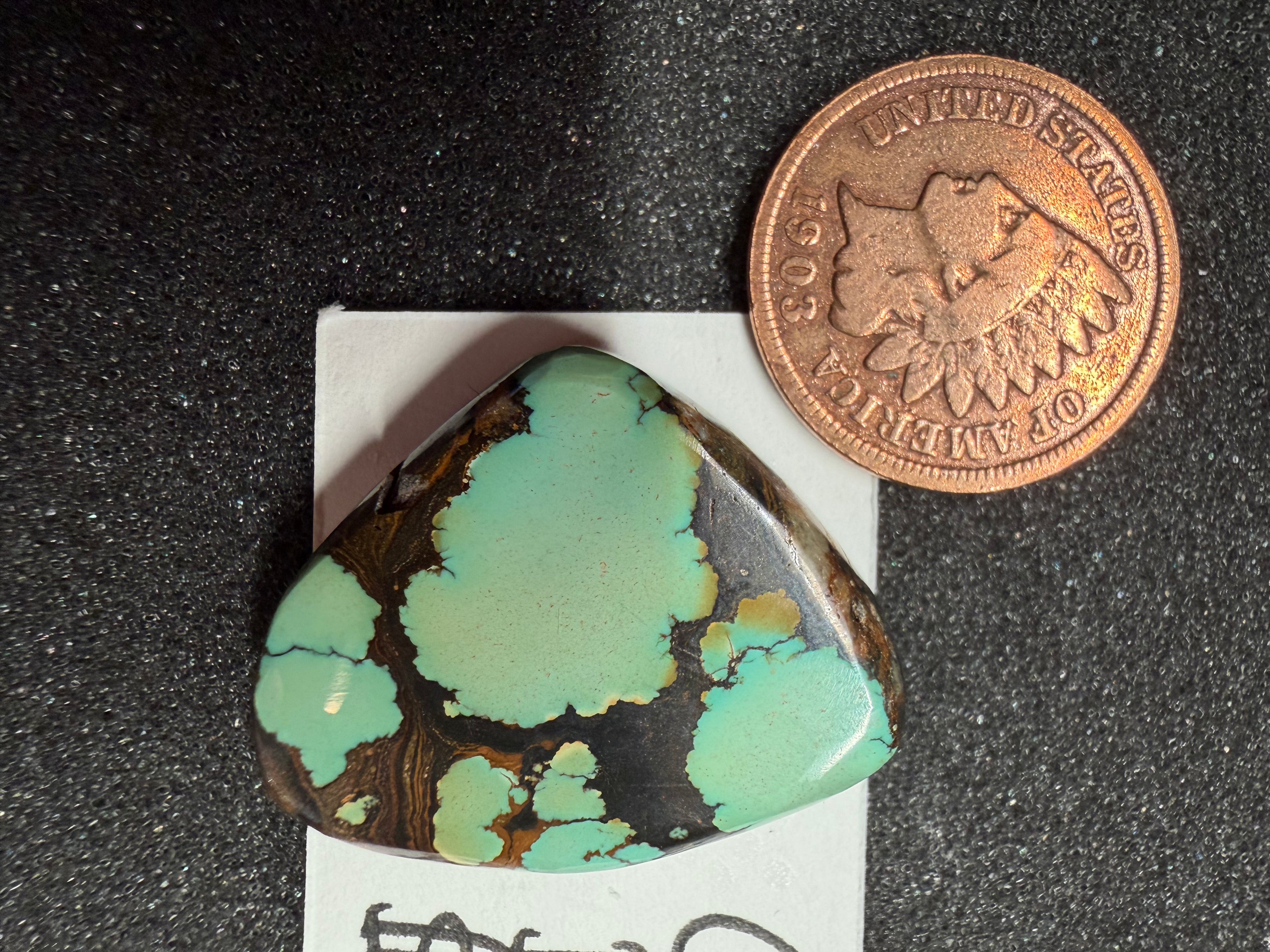Freeform Golden Dragon Turquoise Stone - Blue Halo Matrix!! It's Stunning!